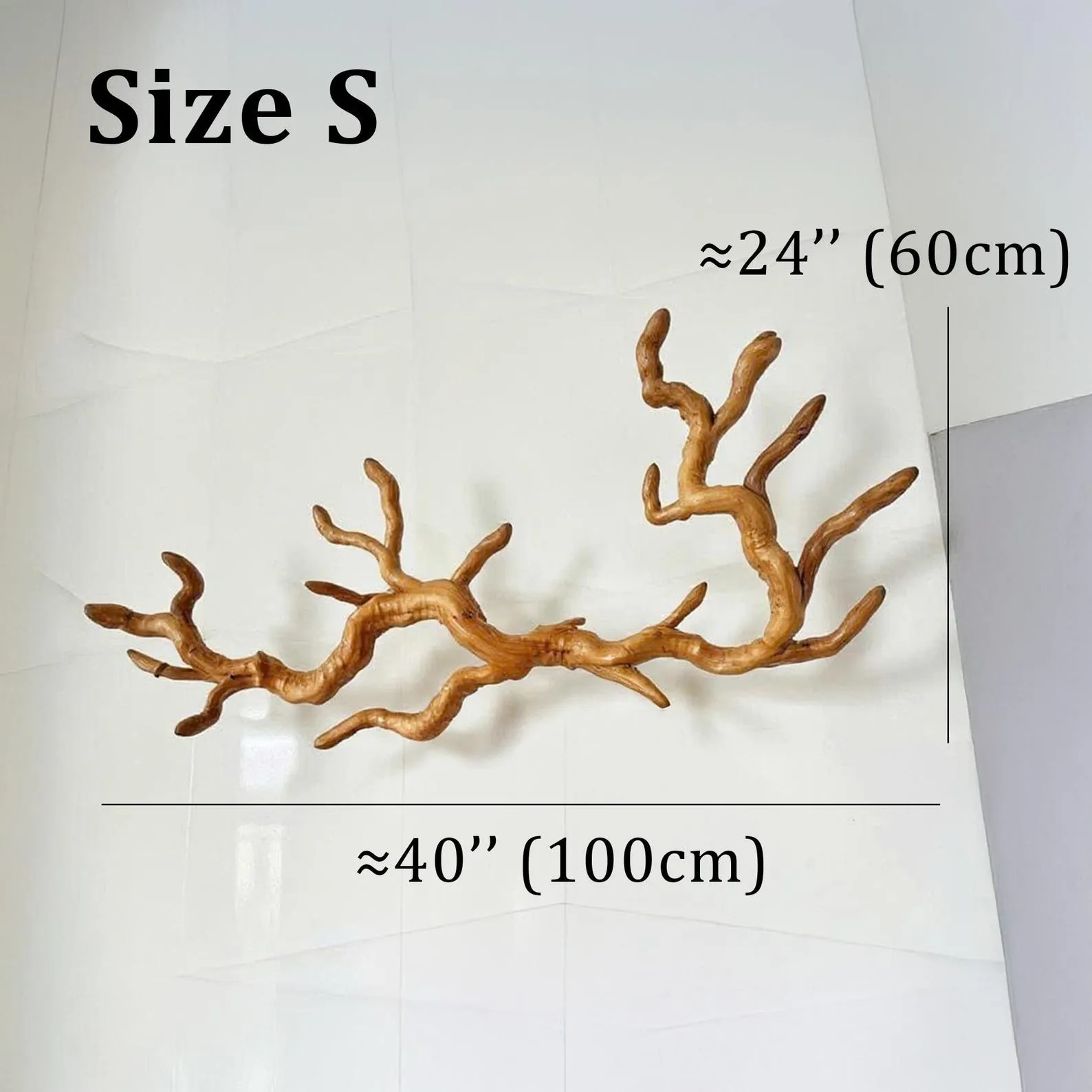 Wall mount driftwood branch coat rack natural tree branch coat hook hanging clothes decorative - Image 3