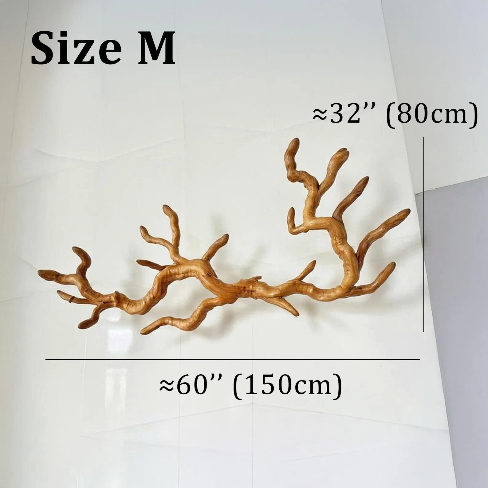 Wall mount driftwood branch coat rack natural tree branch coat hook hanging clothes decorative - Image 5