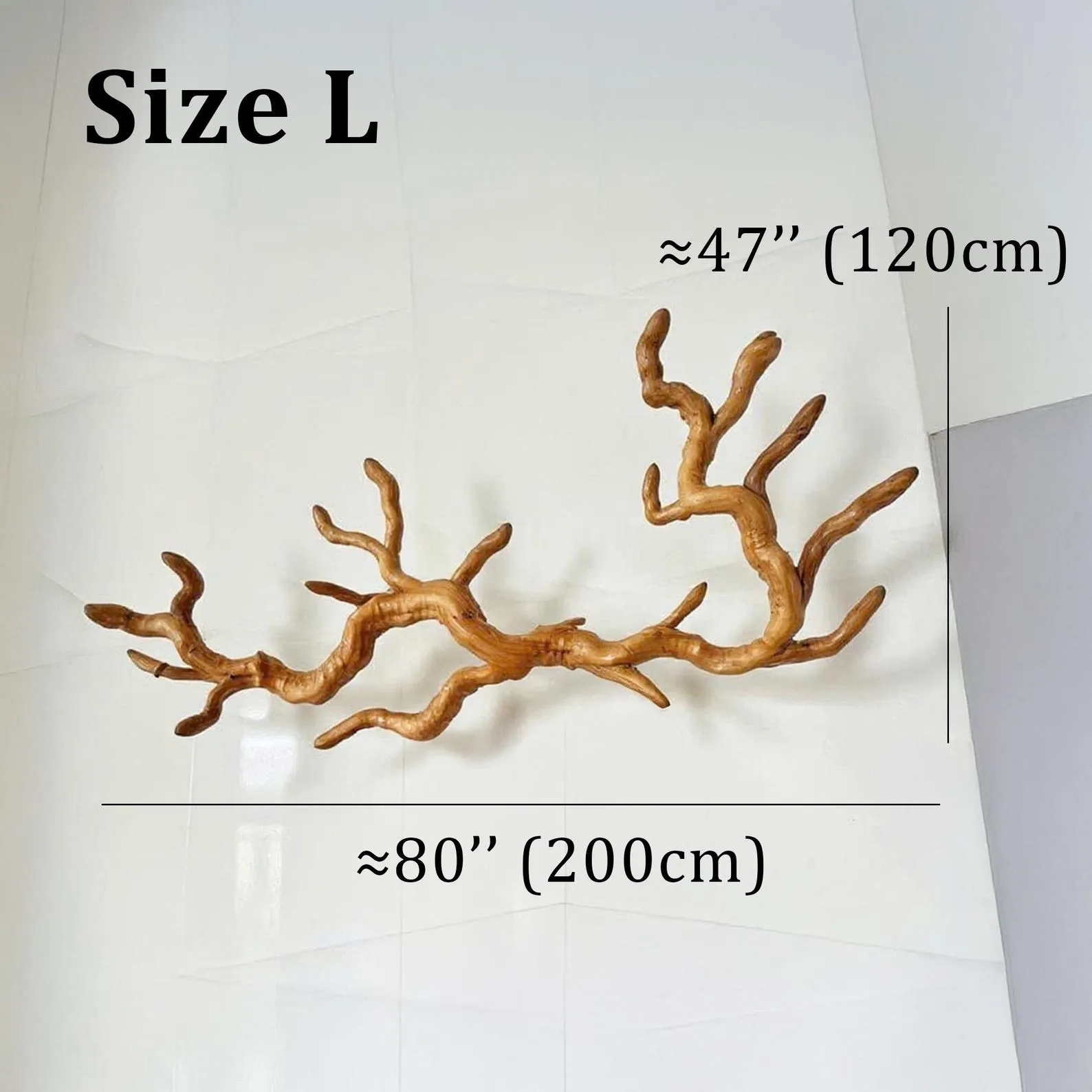 Wall mount driftwood branch coat rack natural tree branch coat hook hanging clothes decorative - Image 6