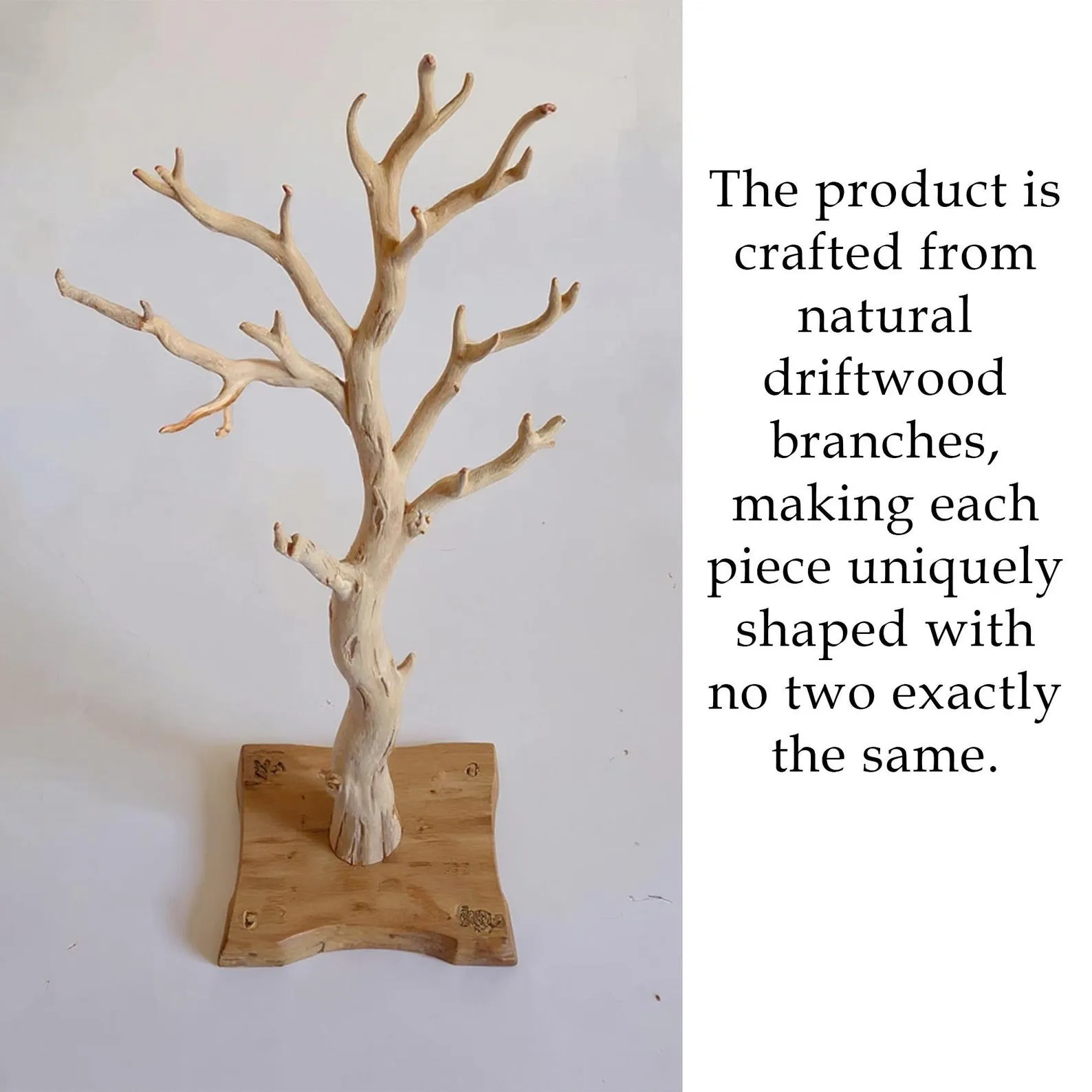 Tree branch coat rack free standing driftwood coat tree hooks branch hanging clothes rack unique handcrafted furniture - Image 4