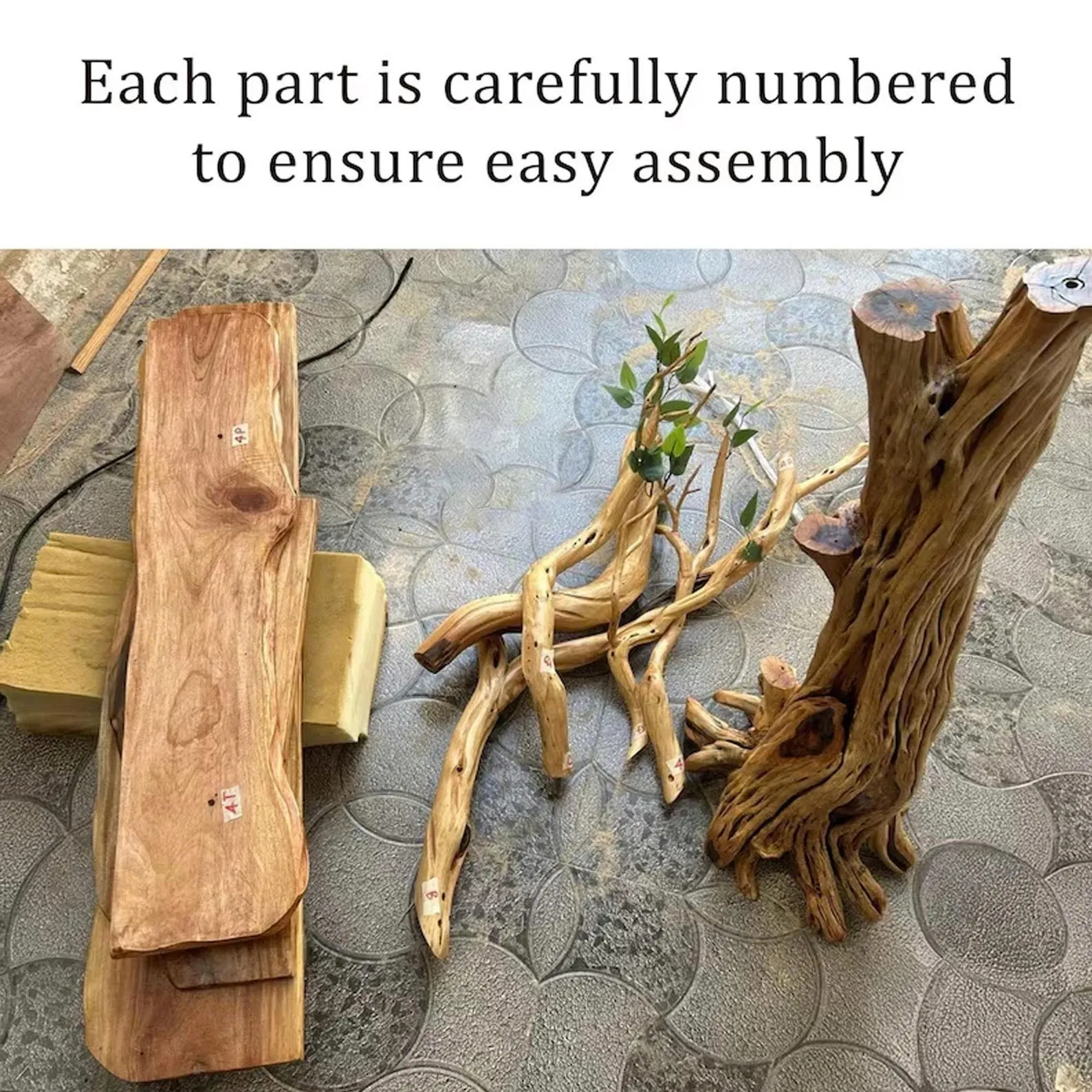 Driftwood tree branch coat rack driftwood coat hook solid wood wall mount shoe storage wood branch - Image 9