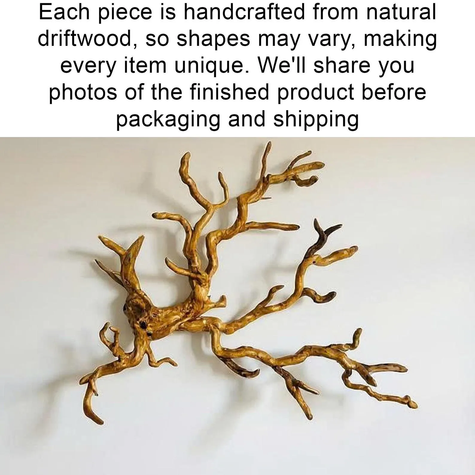 Driftwood wall hook tree branch coat rack wall mount decorative coat hooks rustic wood wall hanger entryway decoration - Image 5