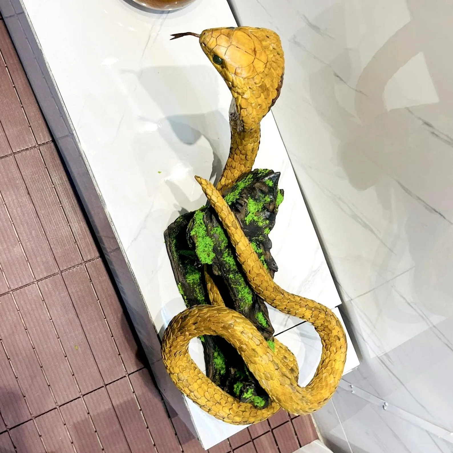 Natural driftwood snake carving scupltured aquarium aquascape statue aquascaping hardscape fish tank decoration - Image 4