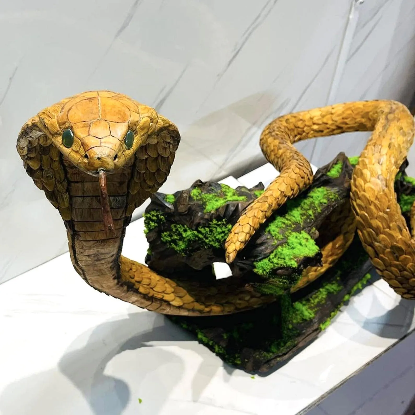 Natural driftwood snake carving scupltured aquarium aquascape statue aquascaping hardscape fish tank decoration - Image 6