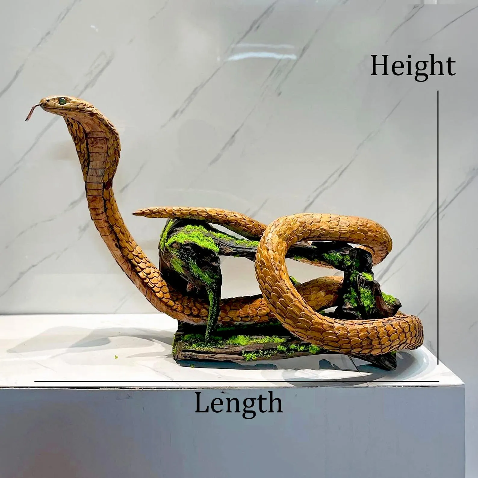 Natural driftwood snake carving scupltured aquarium aquascape statue aquascaping hardscape fish tank decoration - Image 7