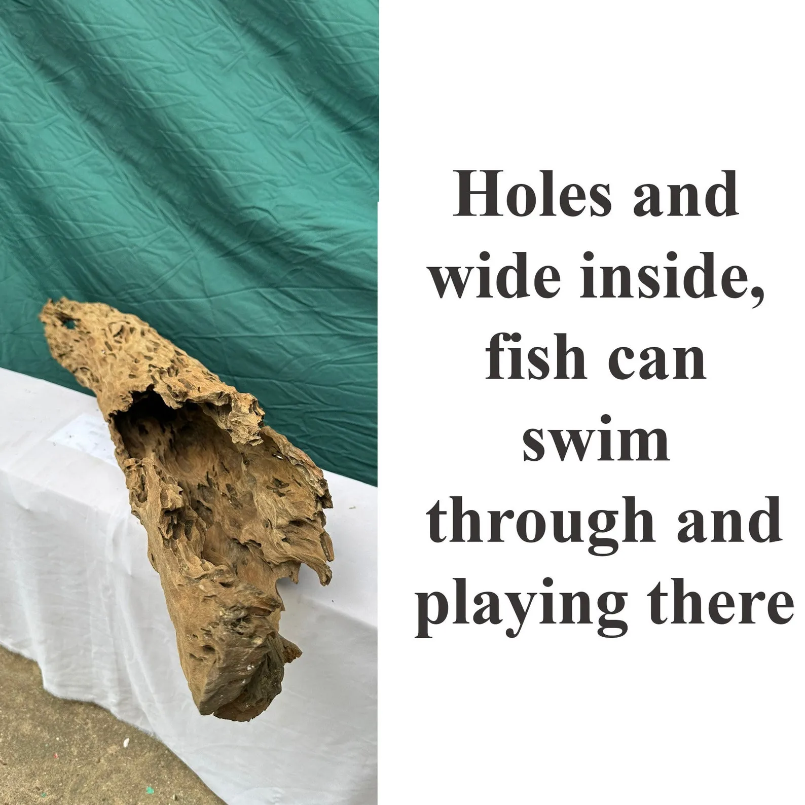 Hollow driftwood log aquarium hide drift wood cave fish tank decorations custom any size - Image 6