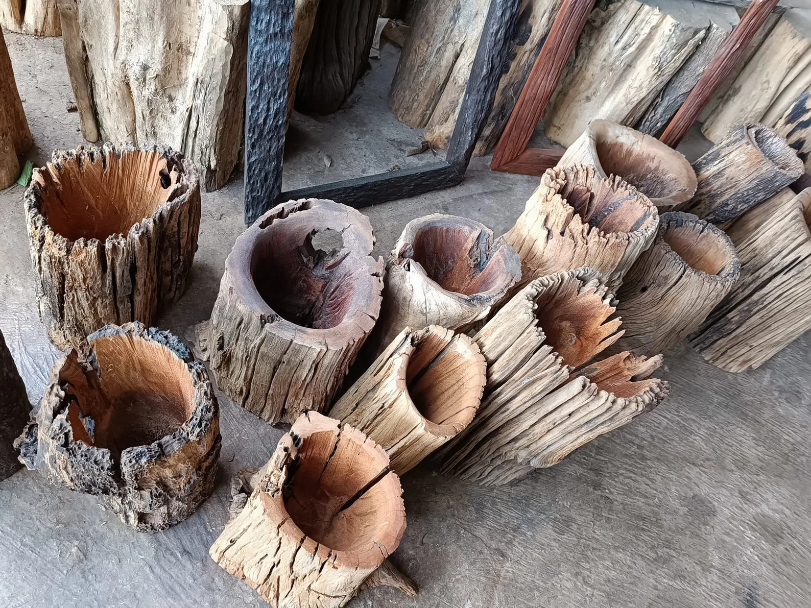 Large hollow driftwood log aquarium drift wood stump tree large aquarium hide fish tank decoration - Image 4