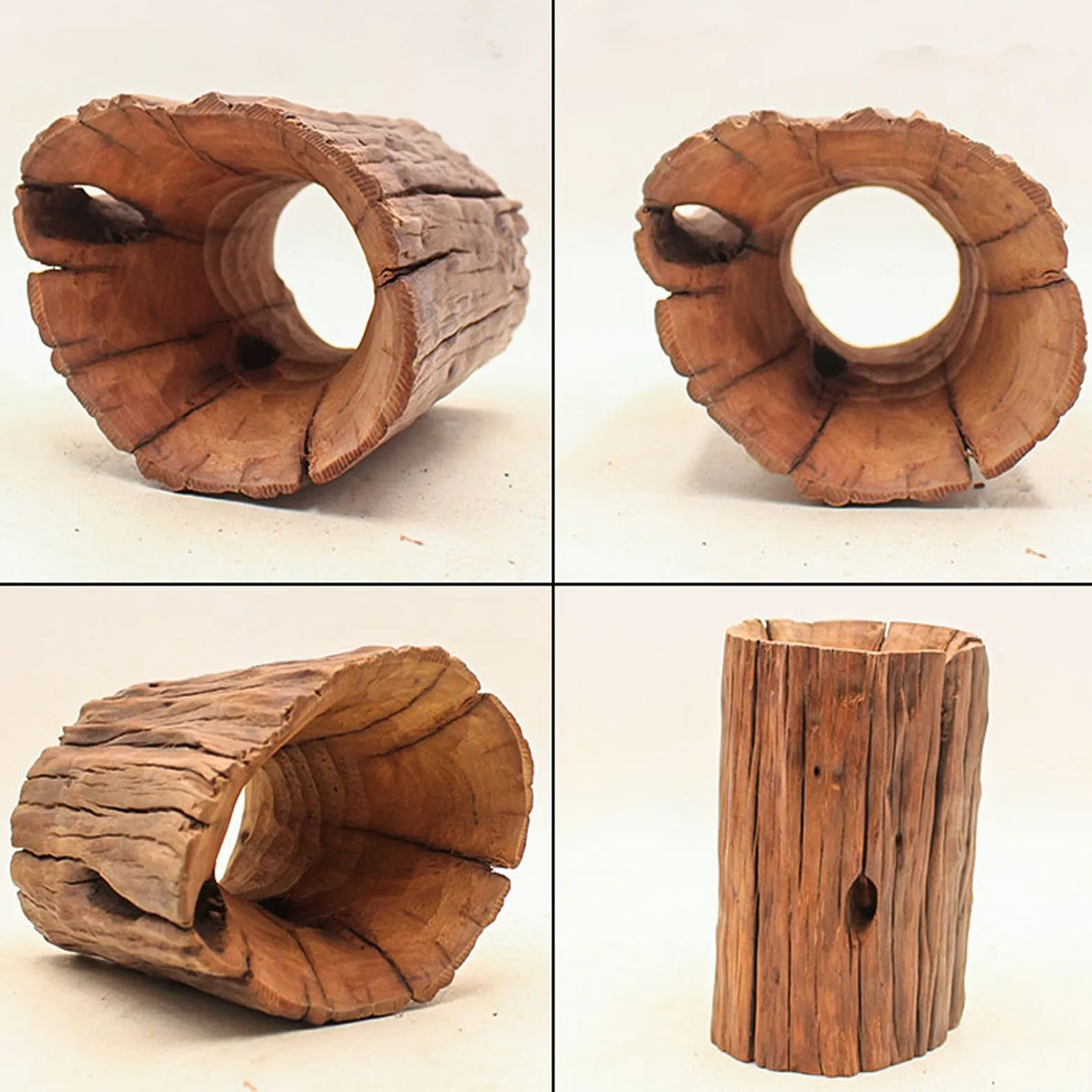 Driftwood stump large aquarium hide drift wood shrimp cave fish tank decoration - Image 2