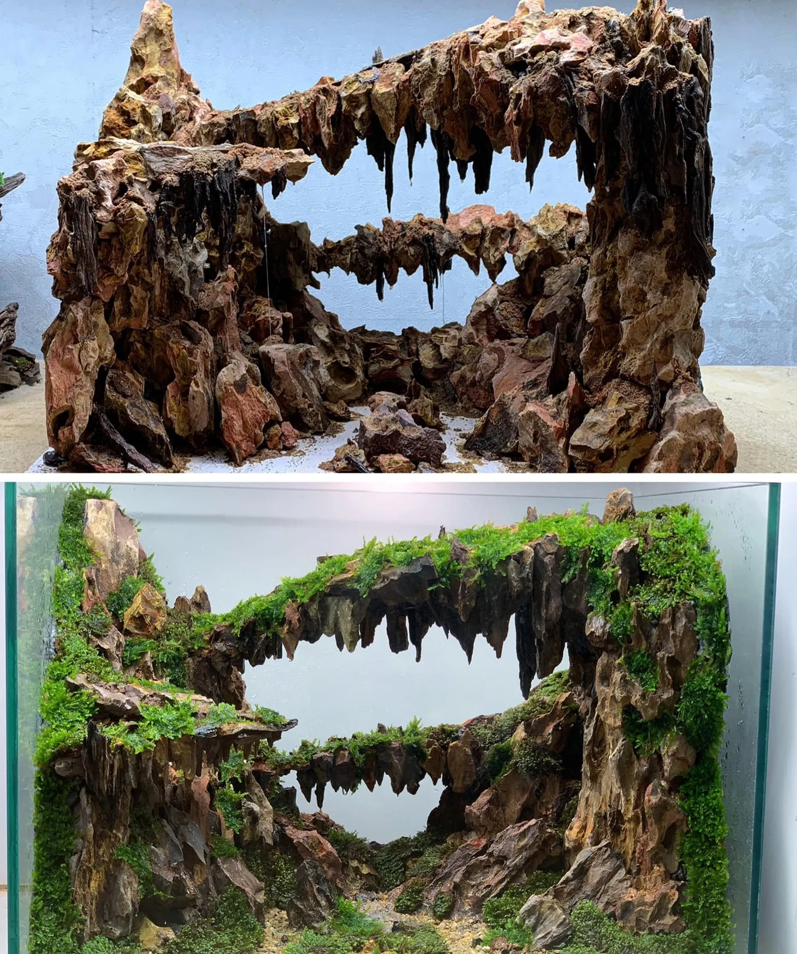 Dragon stone aquarium aquascape landscape bonsai fish tank decorations