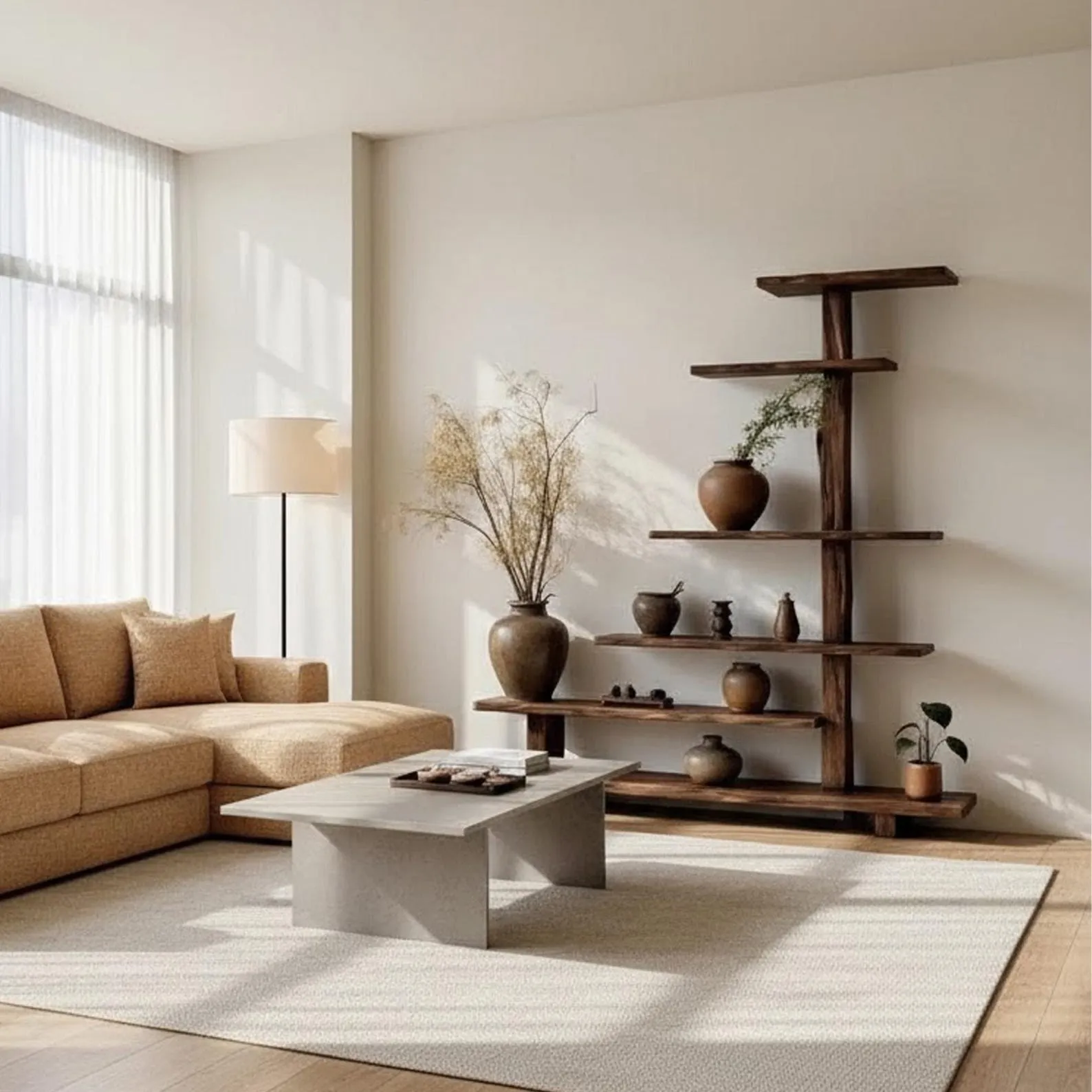 Tree branch bookshelf solid wood floating live edge wood shelves wall mount driftwood carving art rustic decor - Image 3