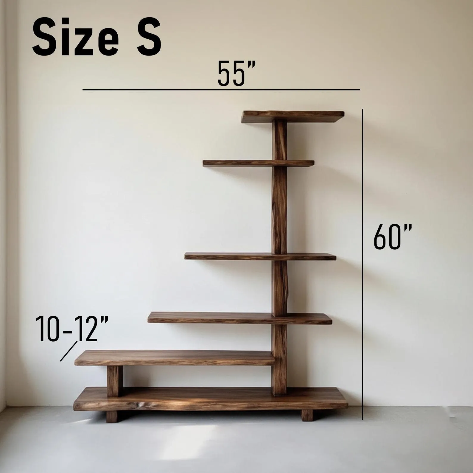 Tree branch bookshelf solid wood floating live edge wood shelves wall mount driftwood carving art rustic decor - Image 8