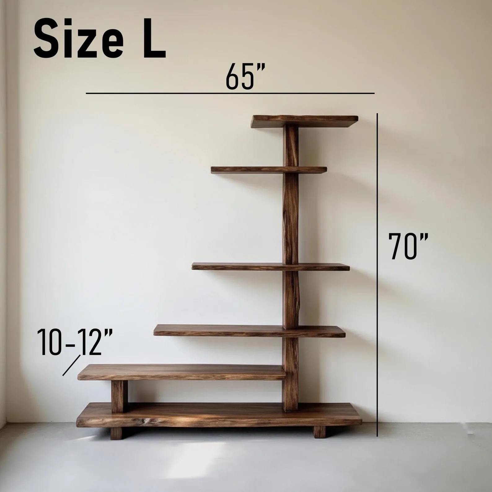 Tree branch bookshelf solid wood floating live edge wood shelves wall mount driftwood carving art rustic decor - Image 9