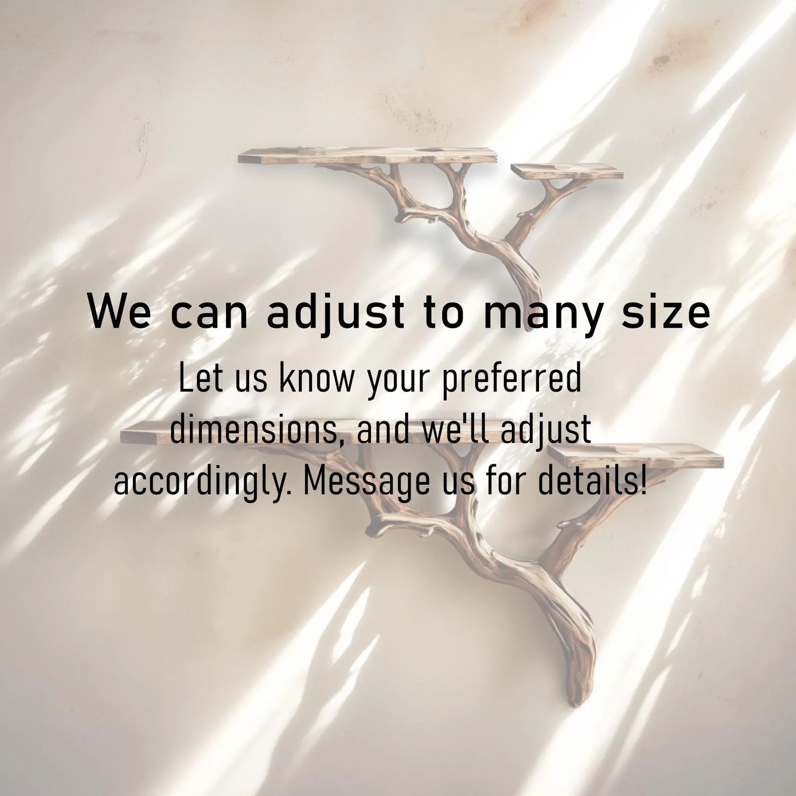 Driftwood shelf solidwood bookshelf art decor tree book shelves wall mount handmade furniture - Image 7