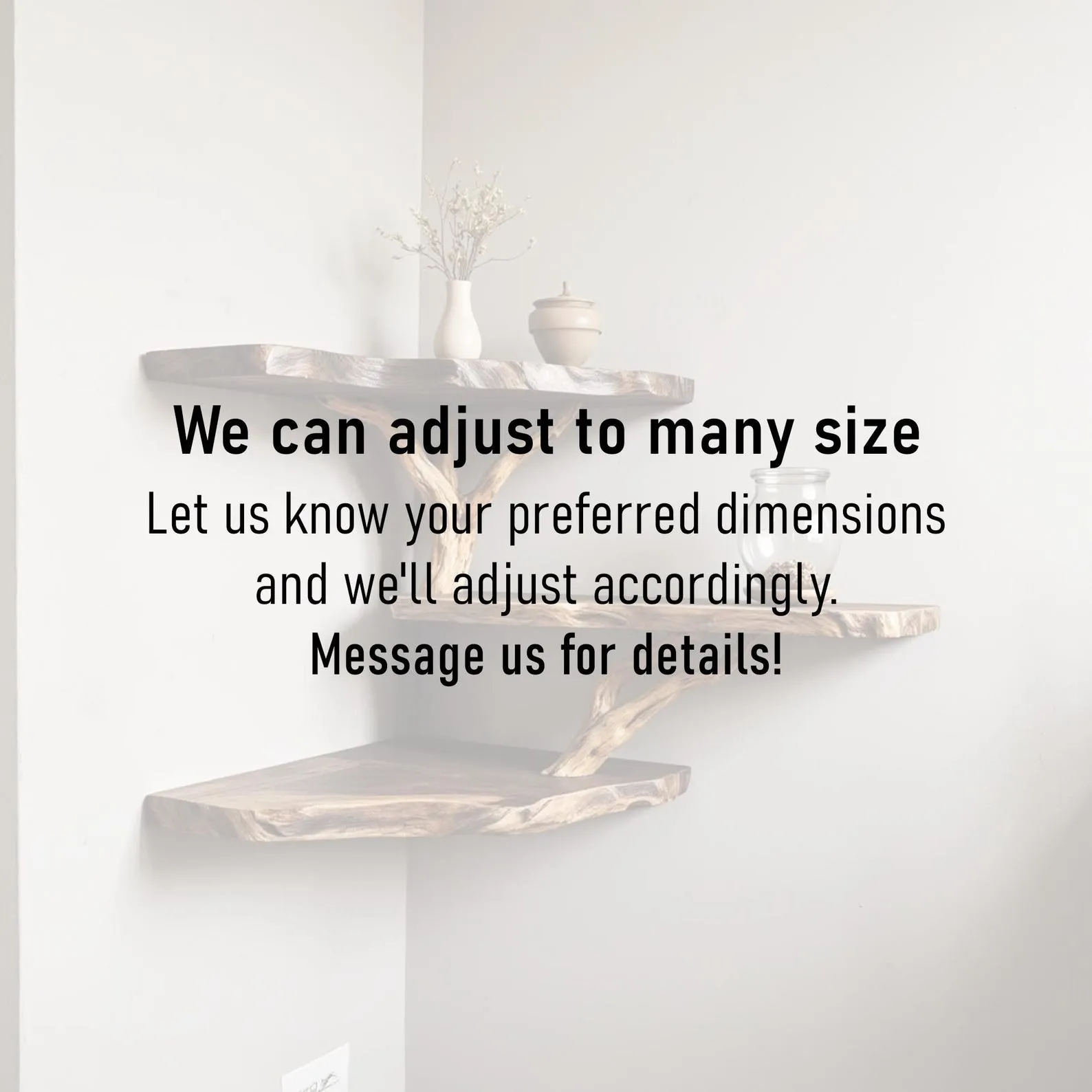 Driftwood corner wall shelf natural solidwood bookshelf art unique floating shelves wall mount handmade furniture decor - Image 8