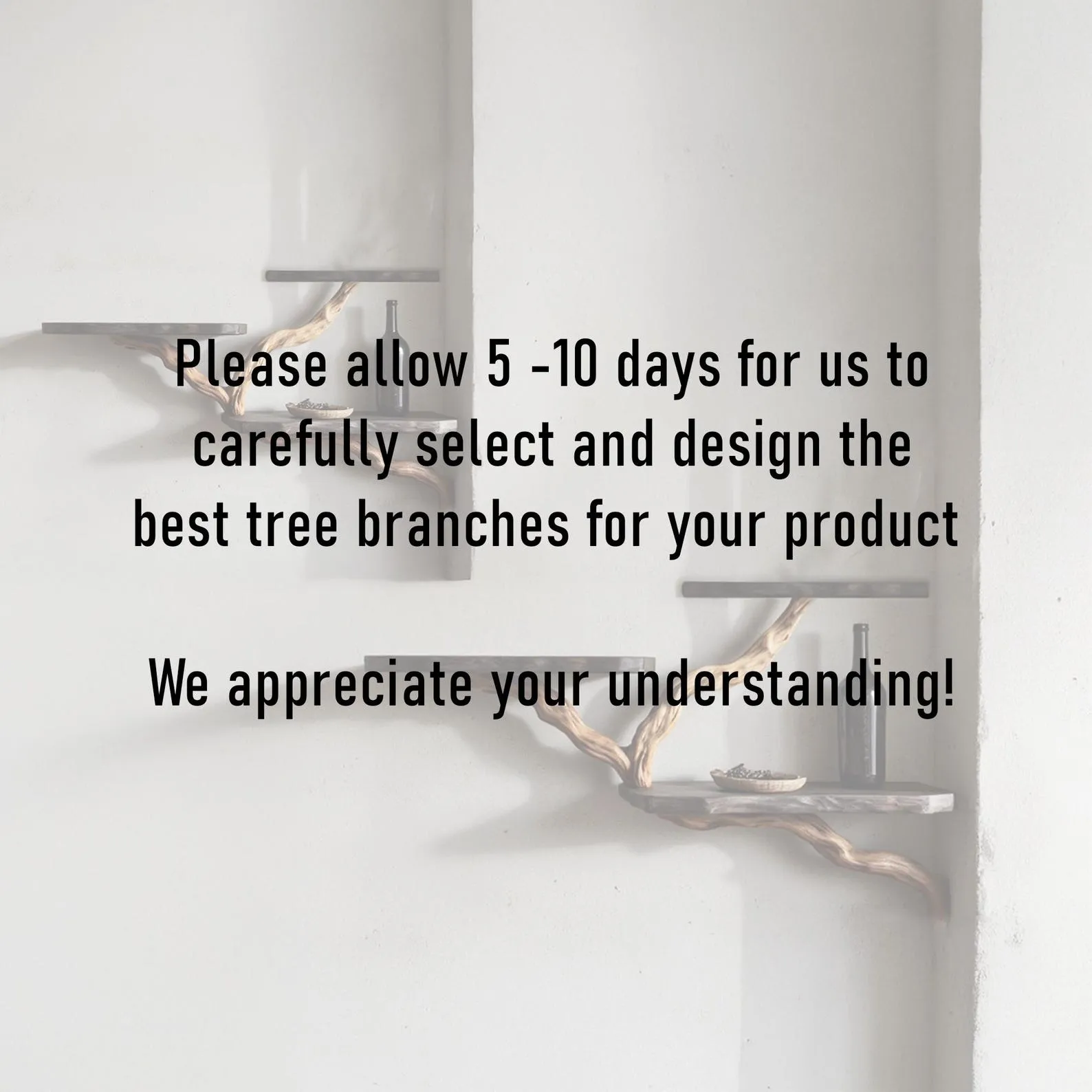 Driftwood conrner shelf solid wood bookshelf art decor natural tree branch shelves wall mount handmade furniture entryway - Image 10