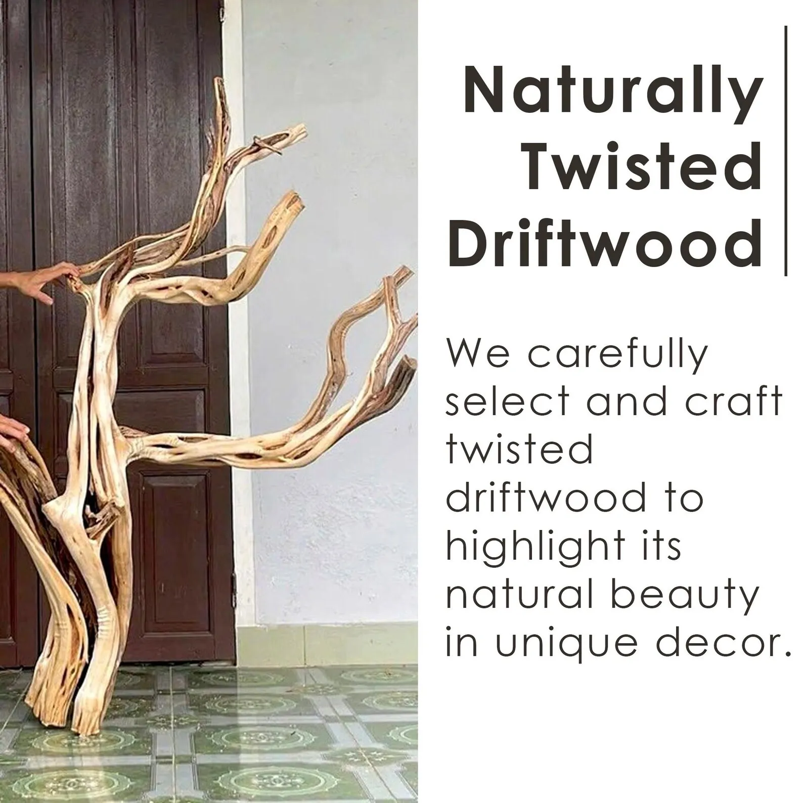 Natural wall mount driftwood bookcase solid wood bookshelf rustic night stand mini bedside table handmade furniture for bed room - Image 6