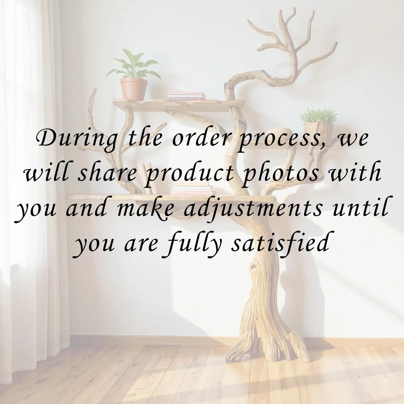 Handmade Tree Branch Bookshelf: Natural Wood Floating Wall Shelf - Image 8