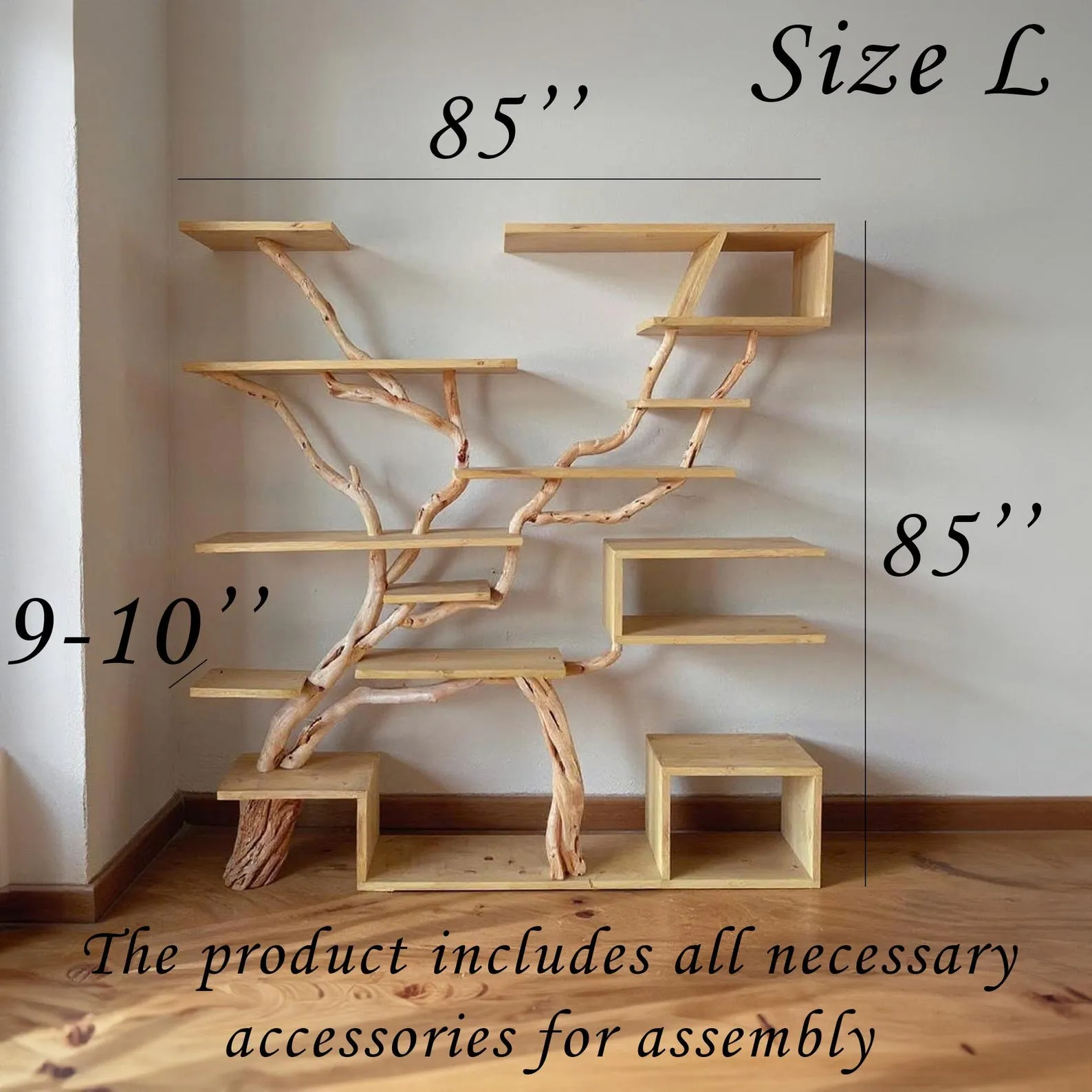 Driftwood Tree Branch Bookshelf: Reclaimed Wood Floating Shelves - Image 10