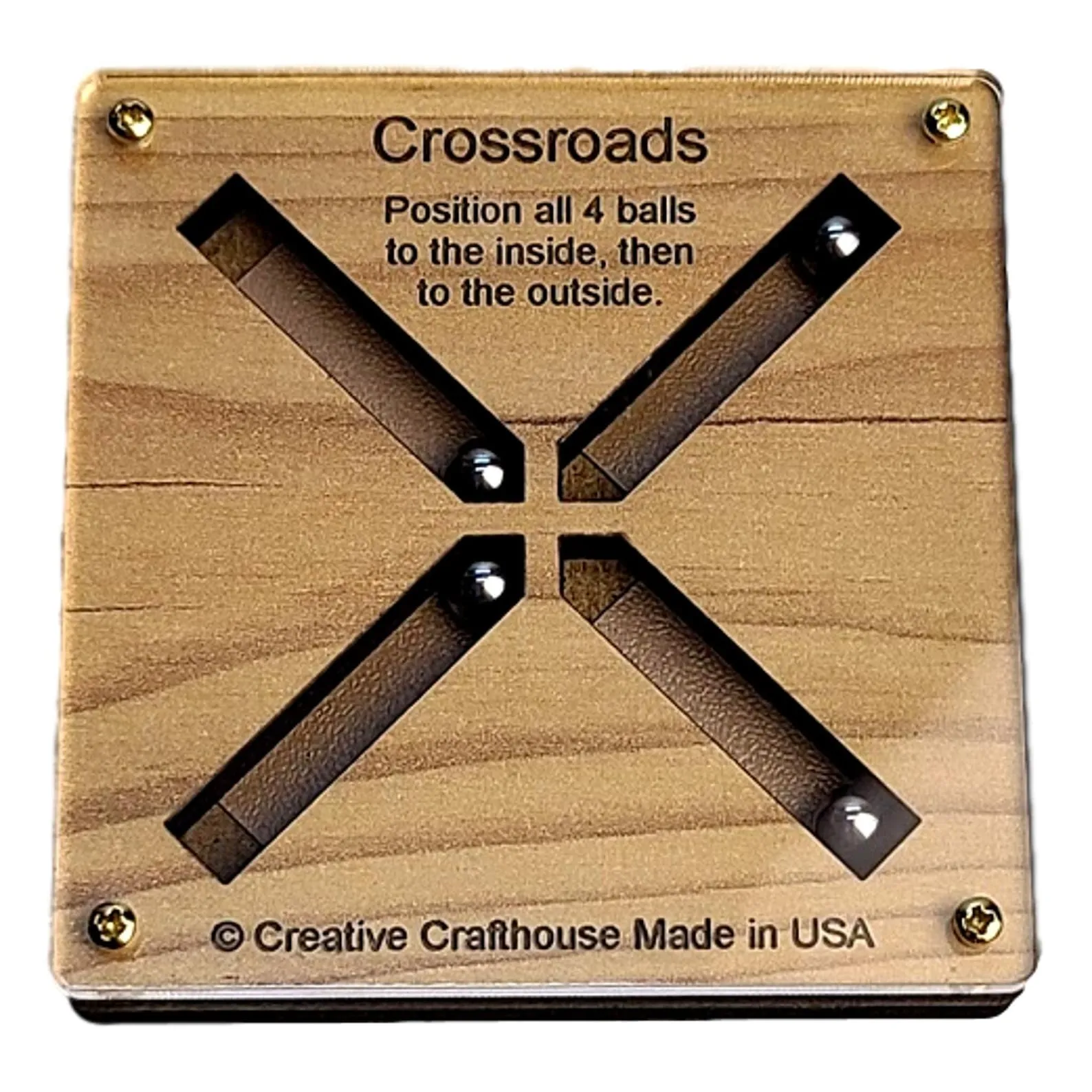 Crossroads Puzzle, Wooden Brain Teaser, Puzzle Coffee Table Game, Yard Game, Wooden Patio Game, Outside Game, Garden Puzzle, Crossroads Gift