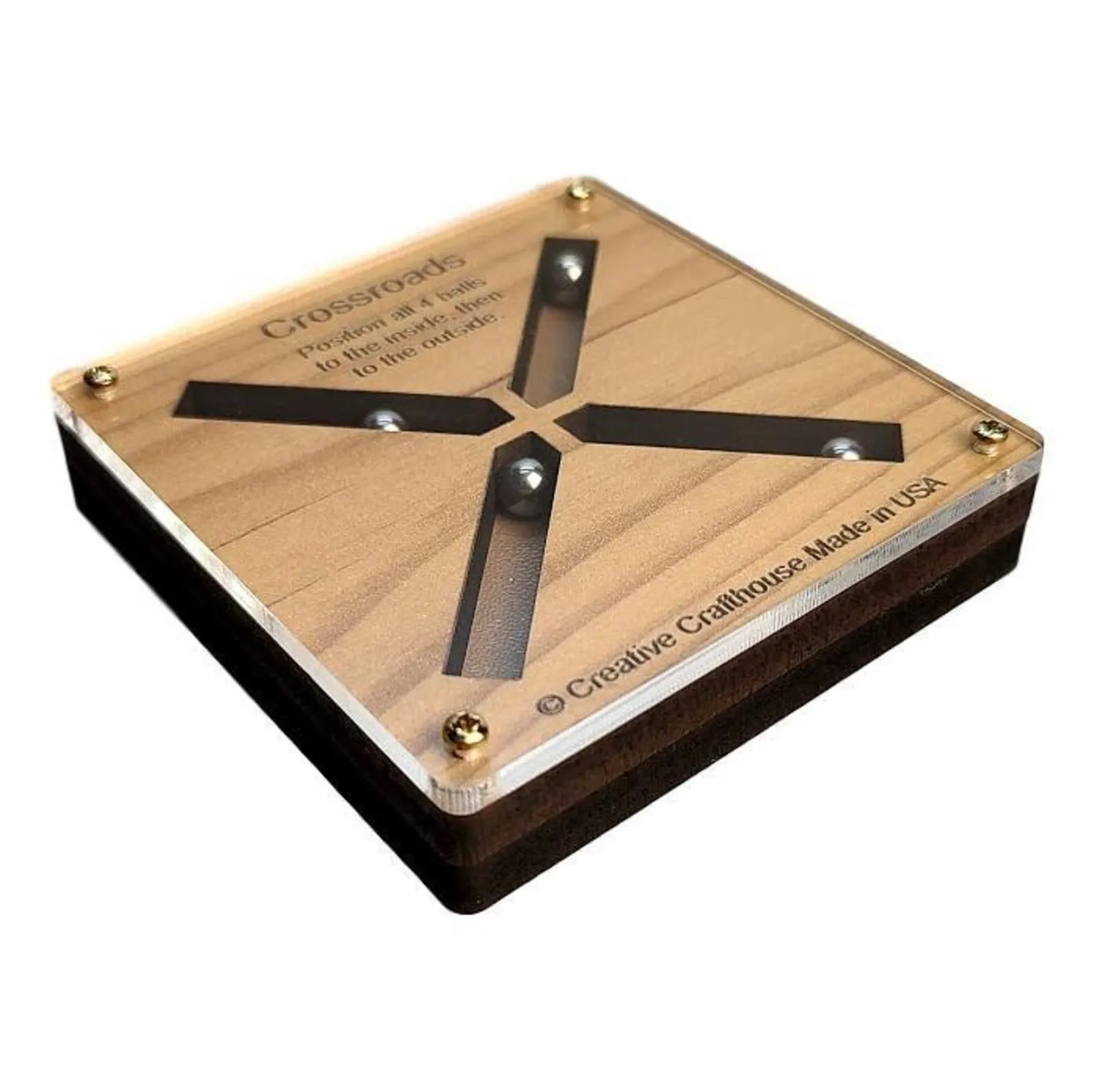 Crossroads Puzzle, Wooden Brain Teaser, Puzzle Coffee Table Game, Yard Game, Wooden Patio Game, Outside Game, Garden Puzzle, Crossroads Gift - Image 4