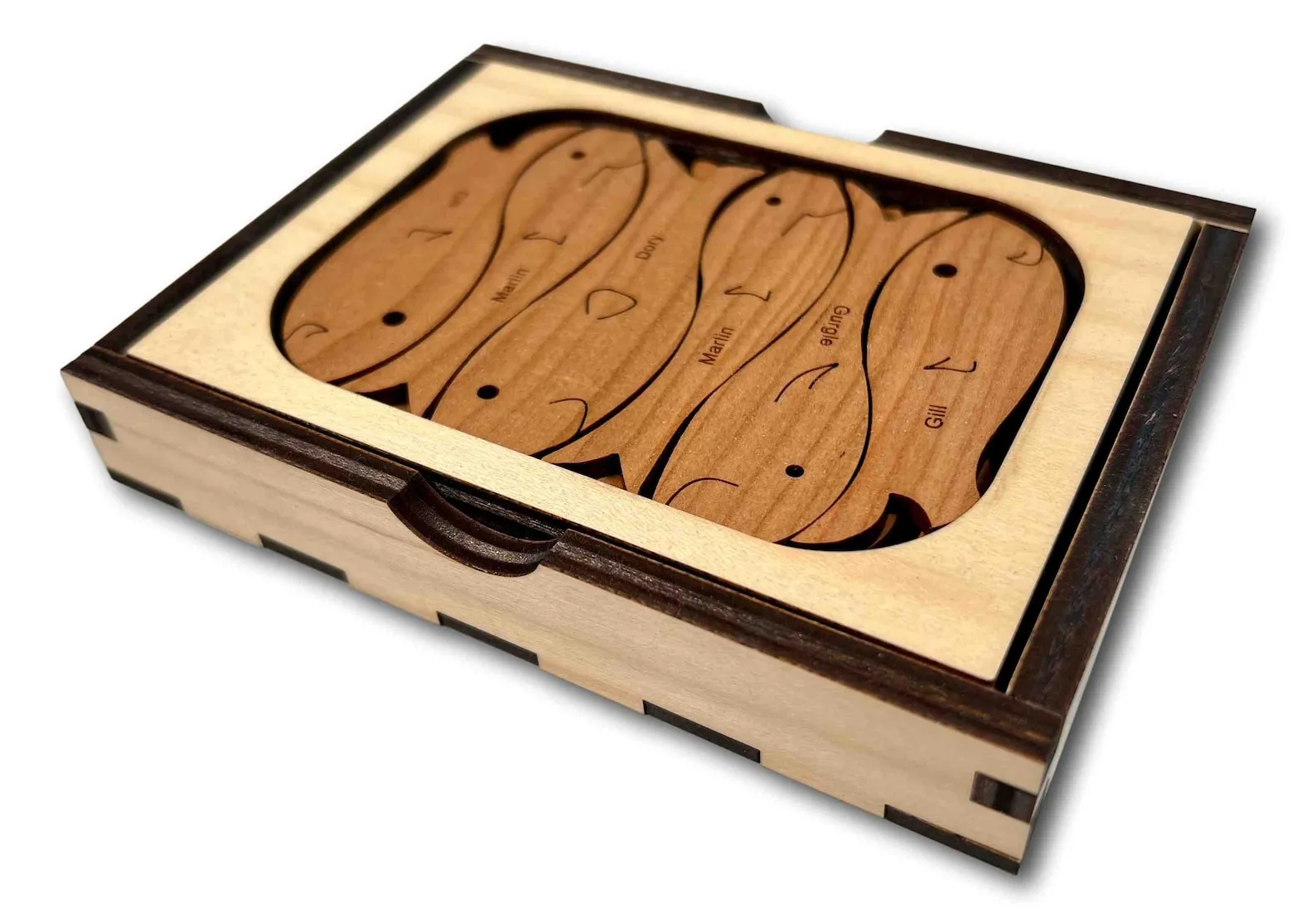 Fisherman's Dilemma Puzzle - Brain Teaser Puzzle For Adults - Wooden Fish Puzzle - Christmas Gift For Fisherman - Family Game Night Activity