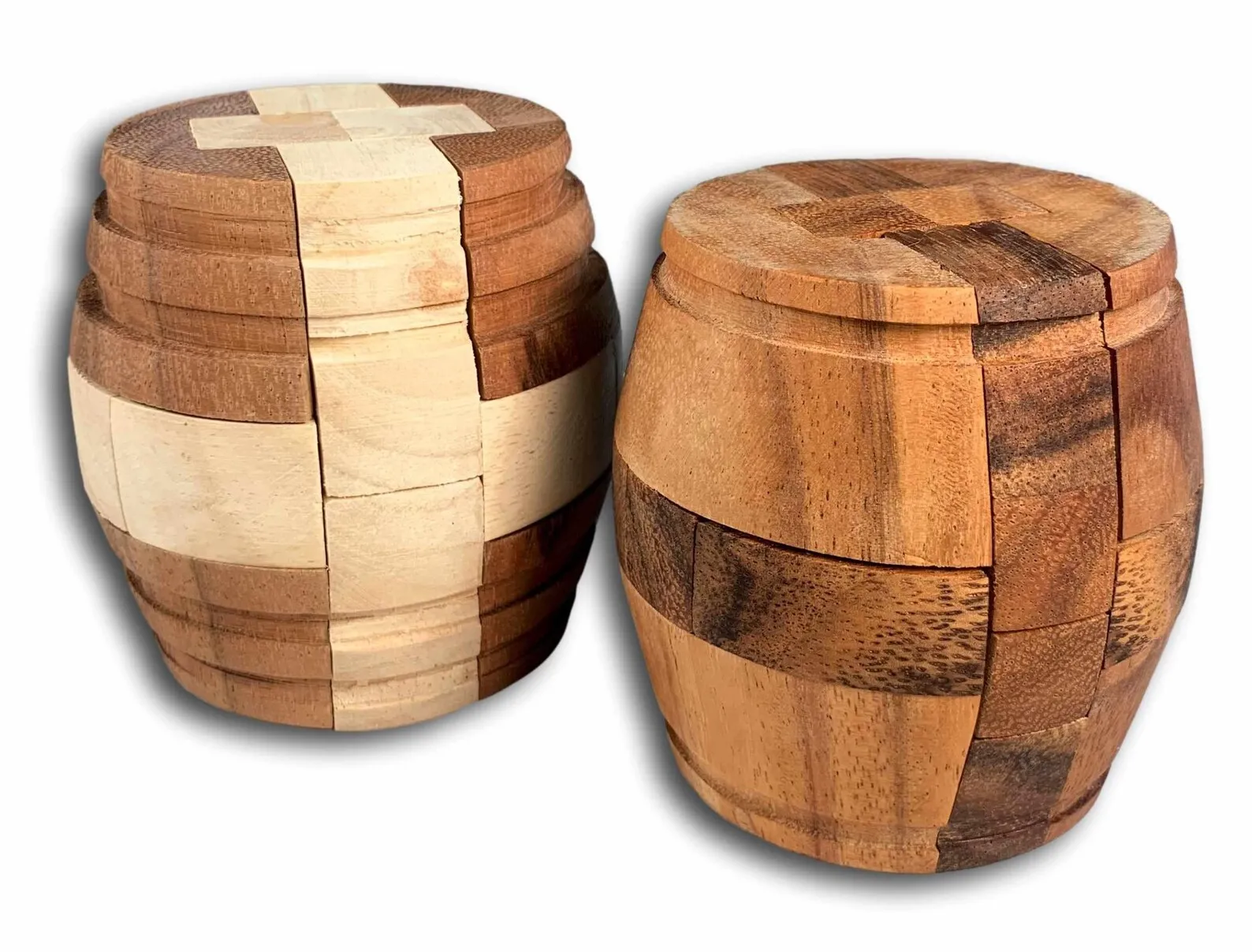 Wine Barrel Puzzle, Gifts Under 25, Wood Puzzle Gifts, Round Wood Puzzle For Adults, Interlocking Puzzle, 12 Piece Puzzle, Difficult Puzzle