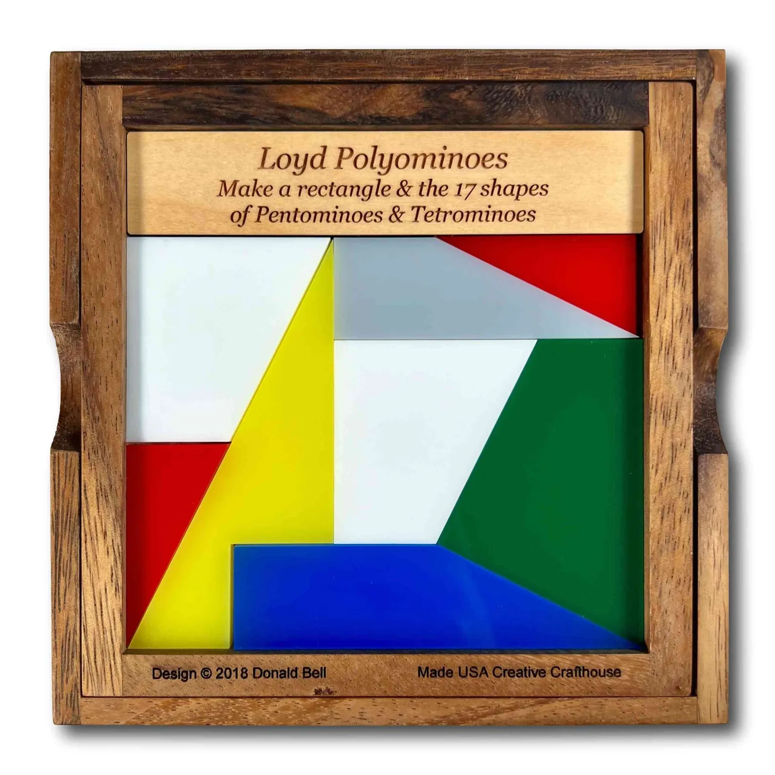 Loyd Polyominoes Brain Teaser ? 2018 Puzzle Design - Eight Pieces Make the Rectangle Plus 17 Shapes - Image 5