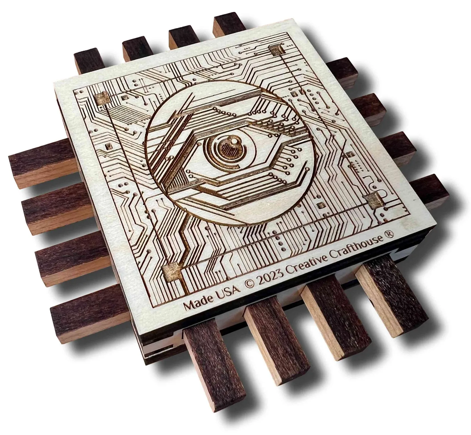 Computer Chip Premium Wood Puzzle - Can you reprogram this one?? - Image 3