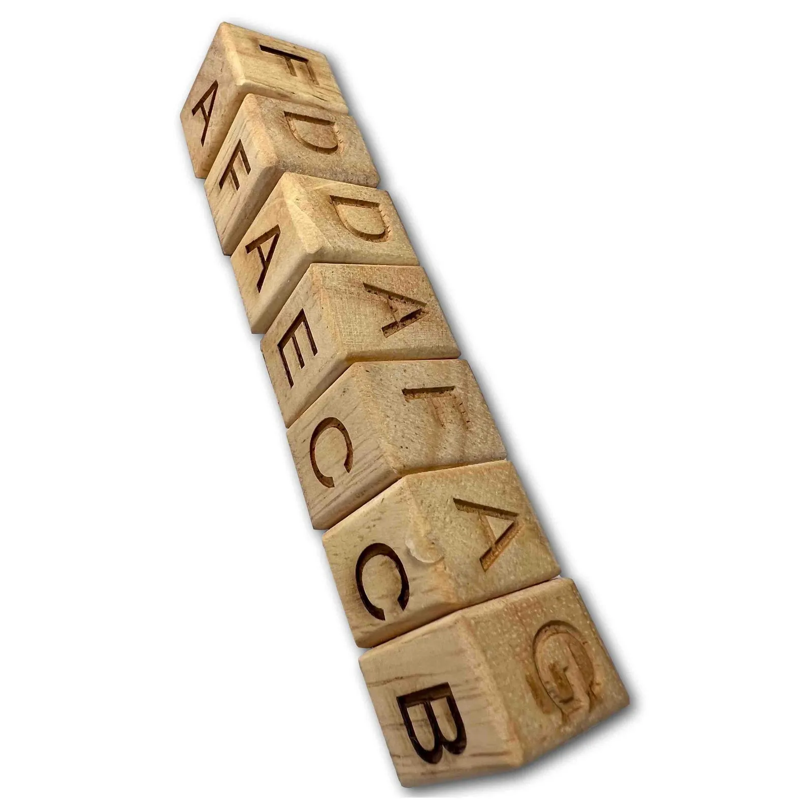 Alpha Snake G-7 Wood Brain Teaser Puzzle - Arrange the blocks so that no letters repeated on each side - Image 4