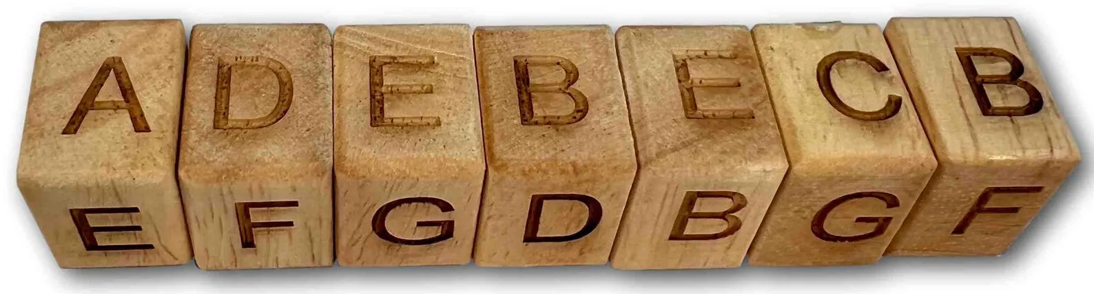 Alpha Snake G-7 Wood Brain Teaser Puzzle - Arrange the blocks so that no letters repeated on each side - Image 5