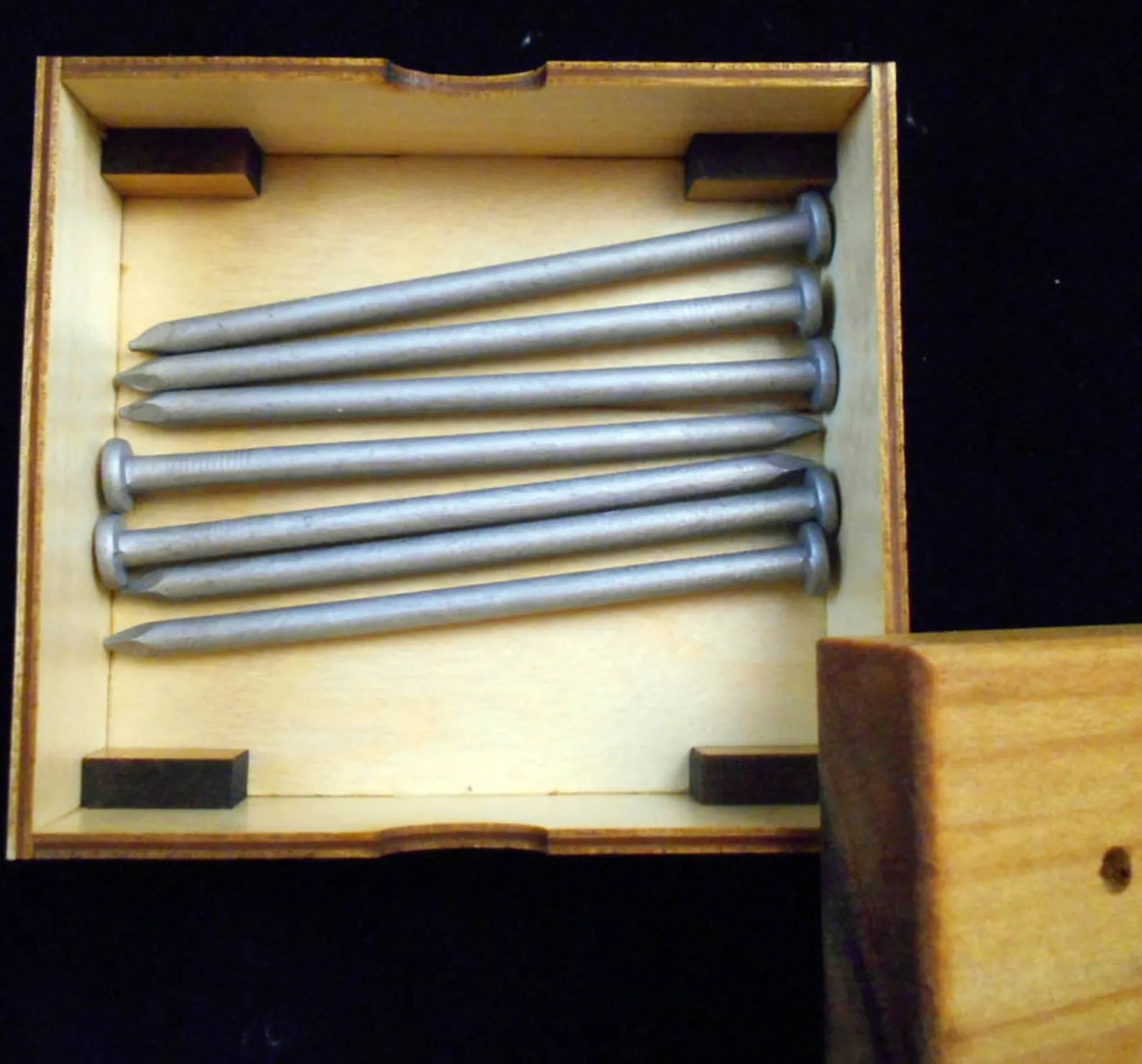 Nails Balancing Act, Nail Puzzle, Brain Teaser, Wood Balancing Puzzle, Balance Game, 6 Nail Balancing Puzzle, Bar Puzzle, Challenge Game - Image 3