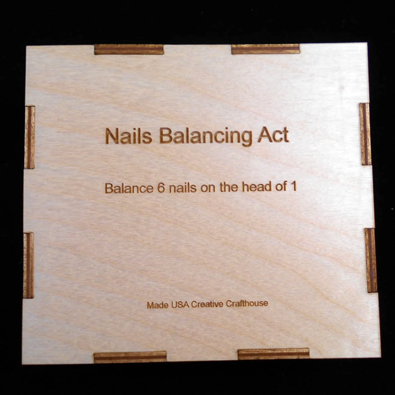 Nails Balancing Act, Nail Puzzle, Brain Teaser, Wood Balancing Puzzle, Balance Game, 6 Nail Balancing Puzzle, Bar Puzzle, Challenge Game - Image 4