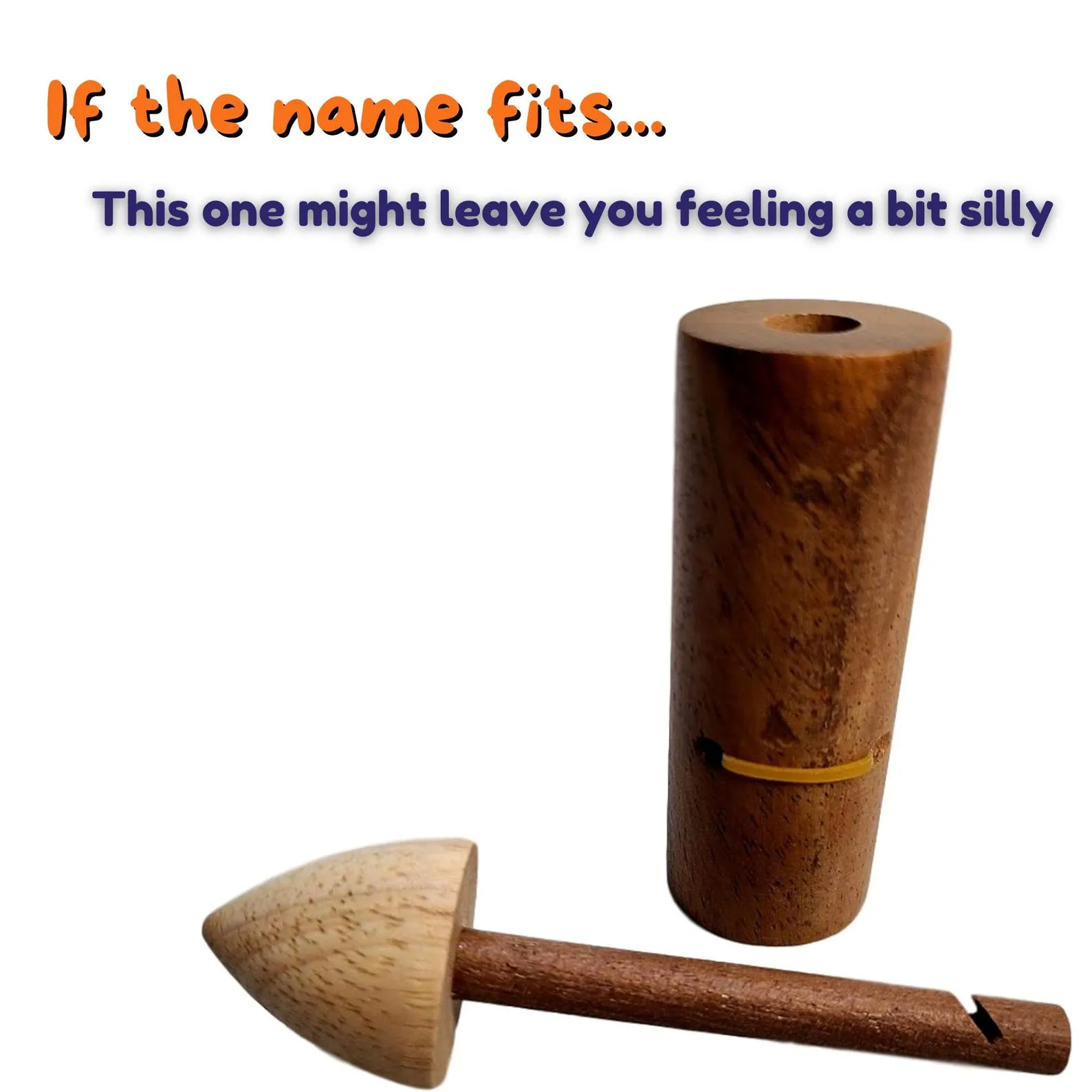 3 Puzzle Stocking Stuffer Gift Set - 3 Wooden Brain Teasers Perfect for Christmas Stockings - Hooey Stick, Idiot Stick, & Two Piece Pyramid - Image 5