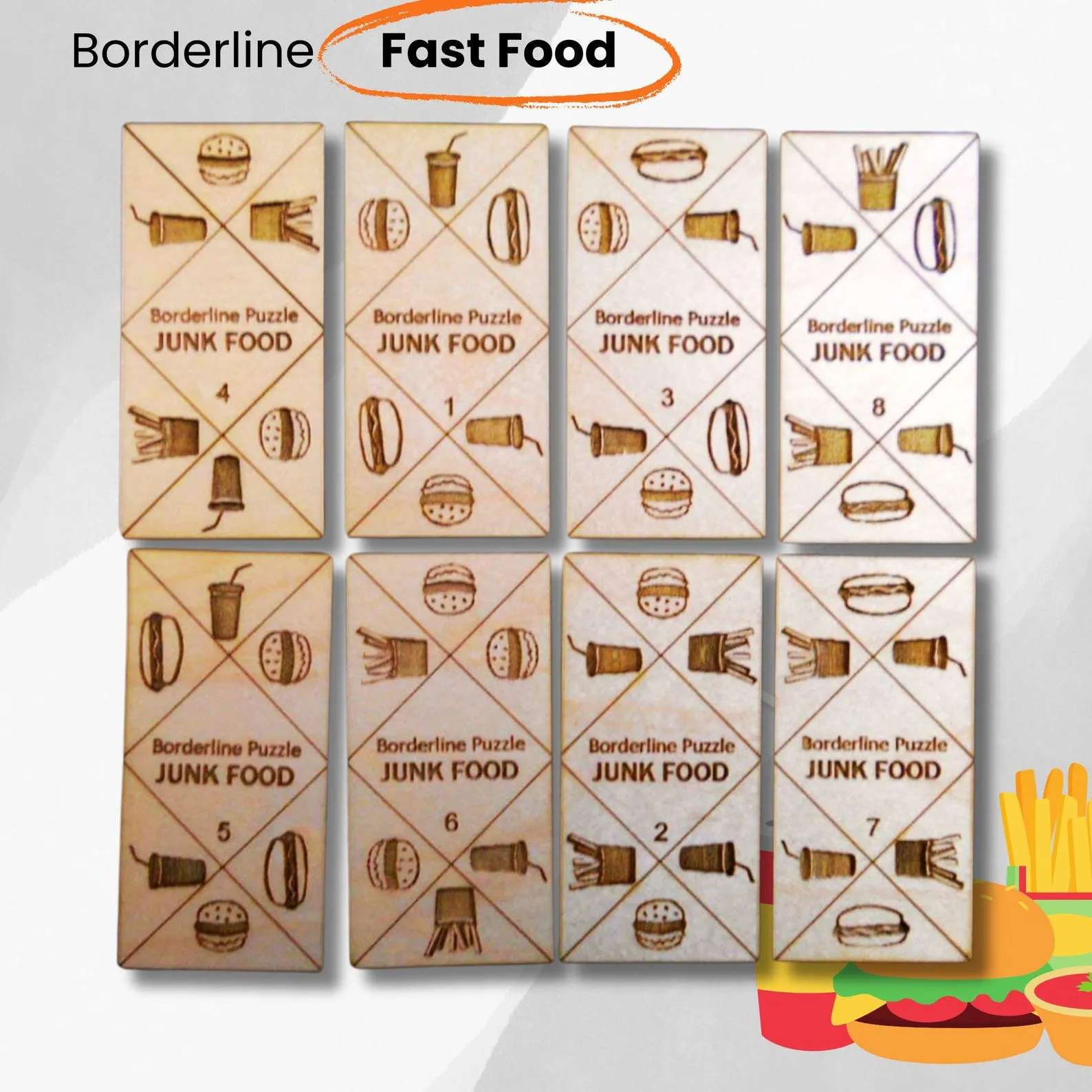 Borderline Puzzles ? Edge Matching Wood Brain Teaser in a Series of Themes - Image 5