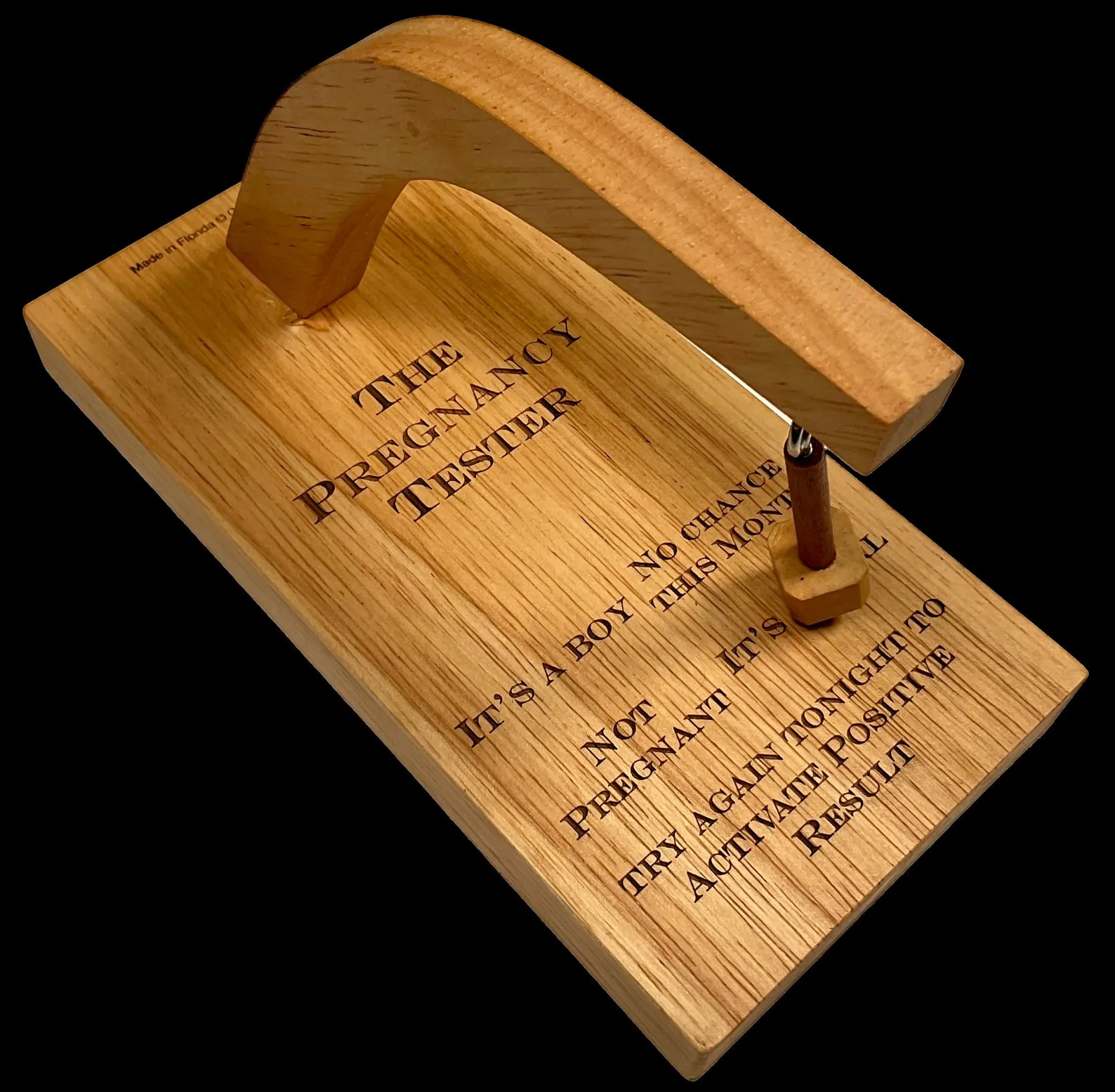 Unique Gift for Expecting Mothers - The Pregnancy Decider - Flick the Pendulum and Let it Decide What to Do - Wooden Desk Toy
