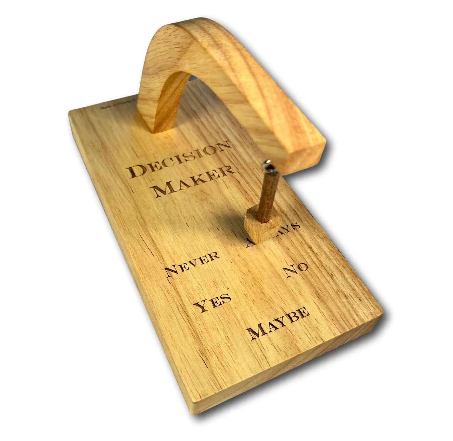 Wood Decision Maker, Funny Unique Gift, Office Desk Decor, White Elephant Gift, Bachelorette Party Gift, Gag Gift, Office Coworker Gift
