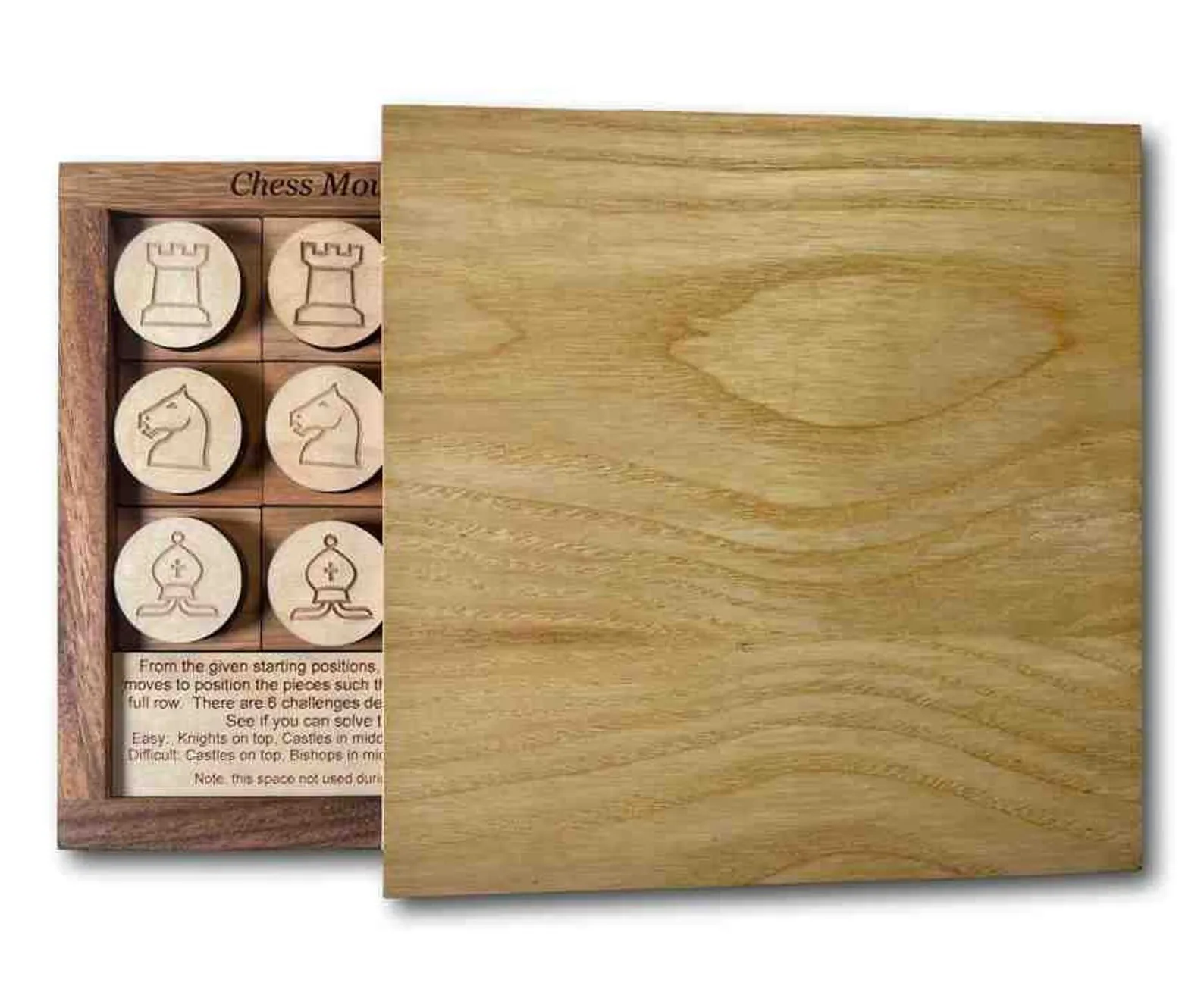 Chess Puzzle, Wooden Brain Teaser, Challenging Puzzle, Fun Chess Puzzle, Engraved Chess Puzzle For Adults, Logic Puzzle, Gift For Him - Image 3