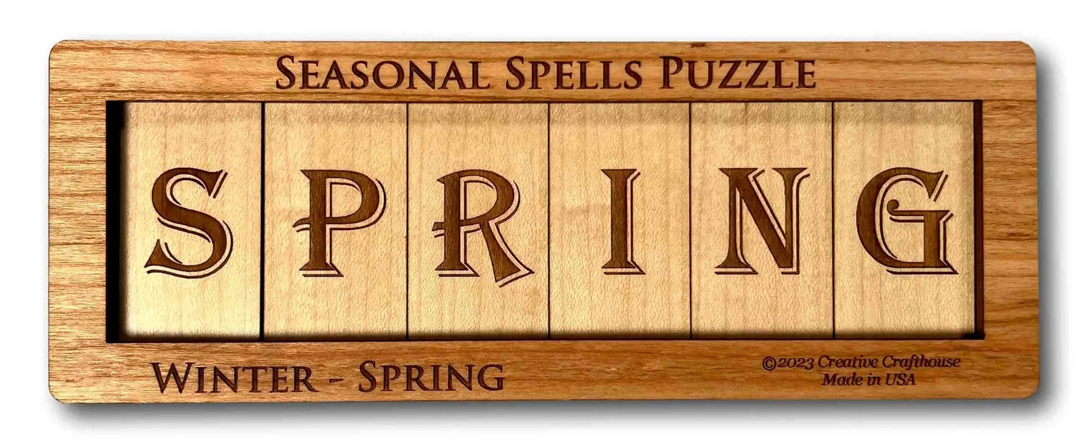 Seasonal Spells - Wooden Sliding/Logic Brain Teaser Puzzle - Image 2