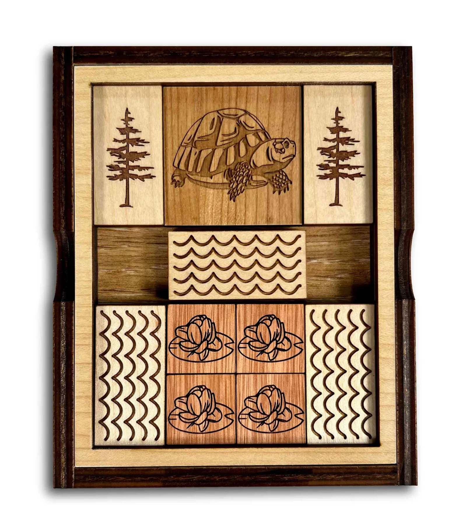 Great Turtle Escape, Wooden Slide Puzzle, Brain Teaser Game, Travel Sliding Puzzle, Wooden Puzzle Game, Sliding Game, Lawn Game, Puzzle Gift - Image 2