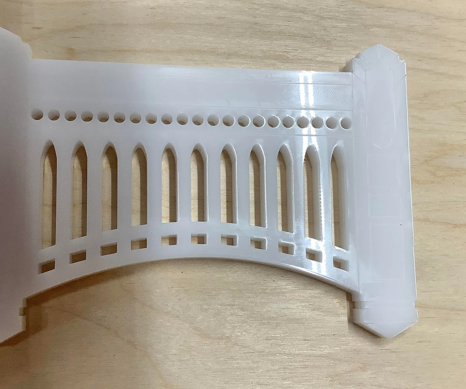 Baseball Facade Premium Size 18x3.5x1/4" Thick, White Acrylic Stadium Facade, Sports Stadium Wall Art, Man Cave Wall Trim, Game Room Gift