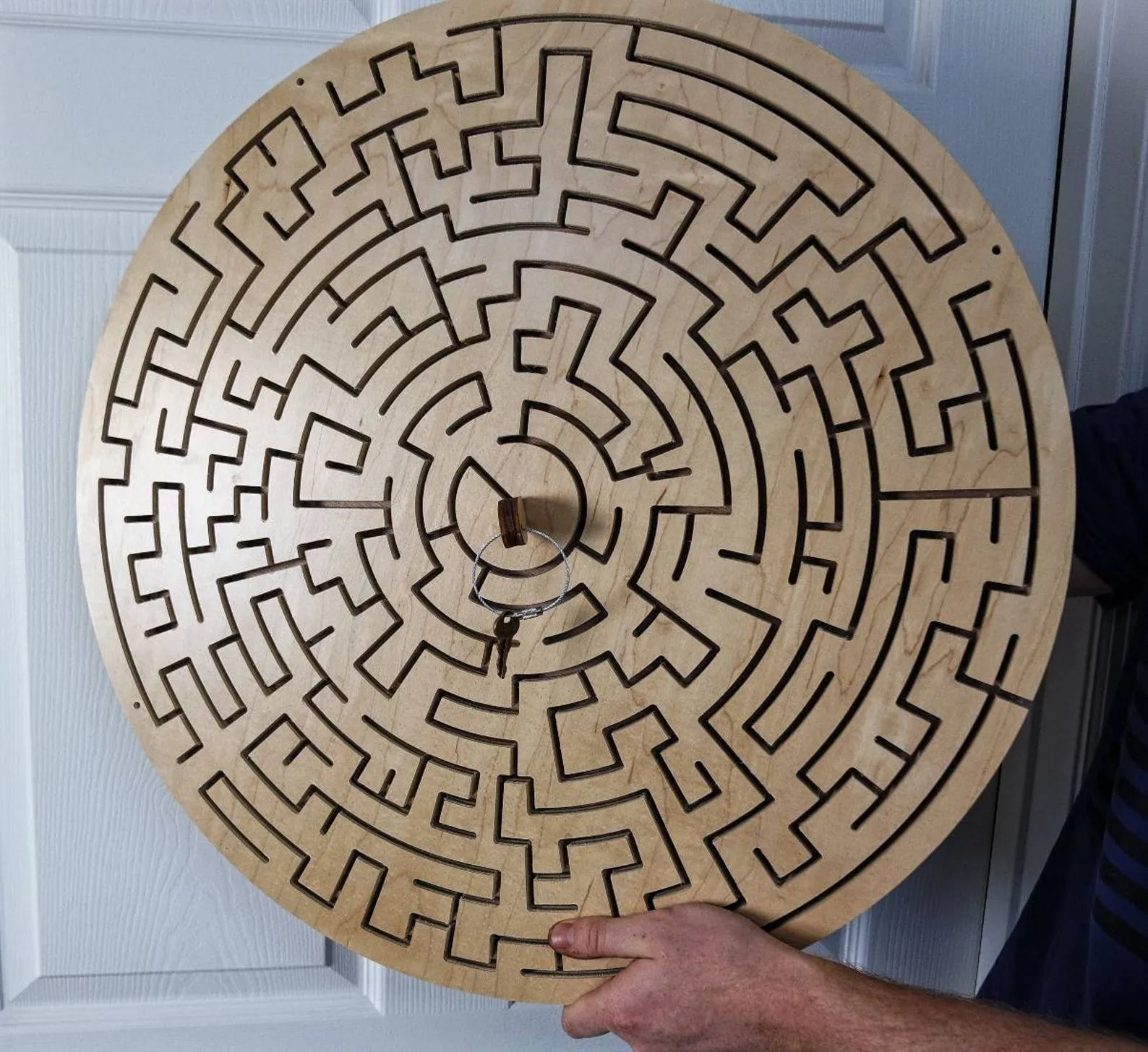 Wood Key Maze, Escape Room Prop, Round Key Maze, Escape Room Puzzle Lock, Labyrinth Puzzle, Escape Room Decor, Maze Puzzle, Escape Room Gift