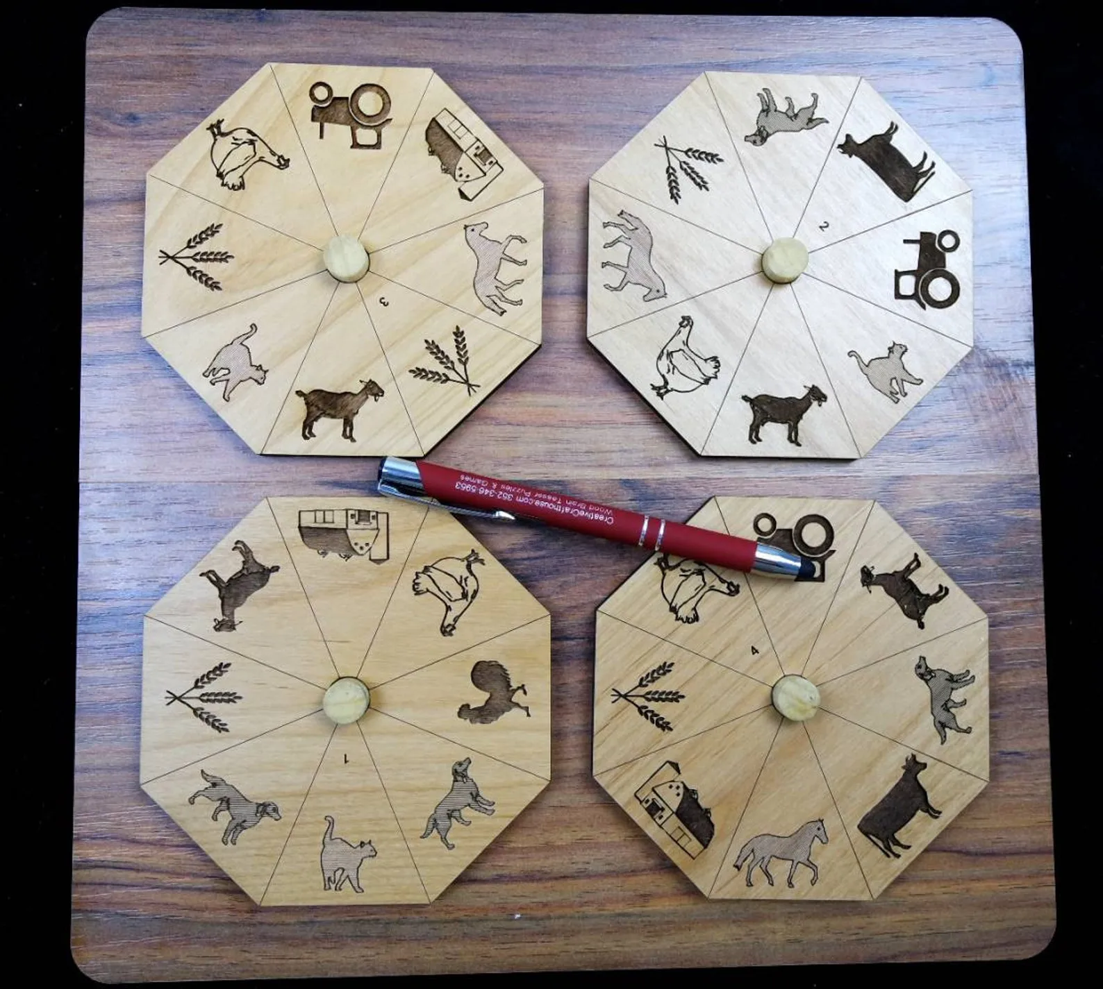 Match Four Jumbo Puzzle ? Position Disks Such that All Touching Edges Match - Escape Room Game