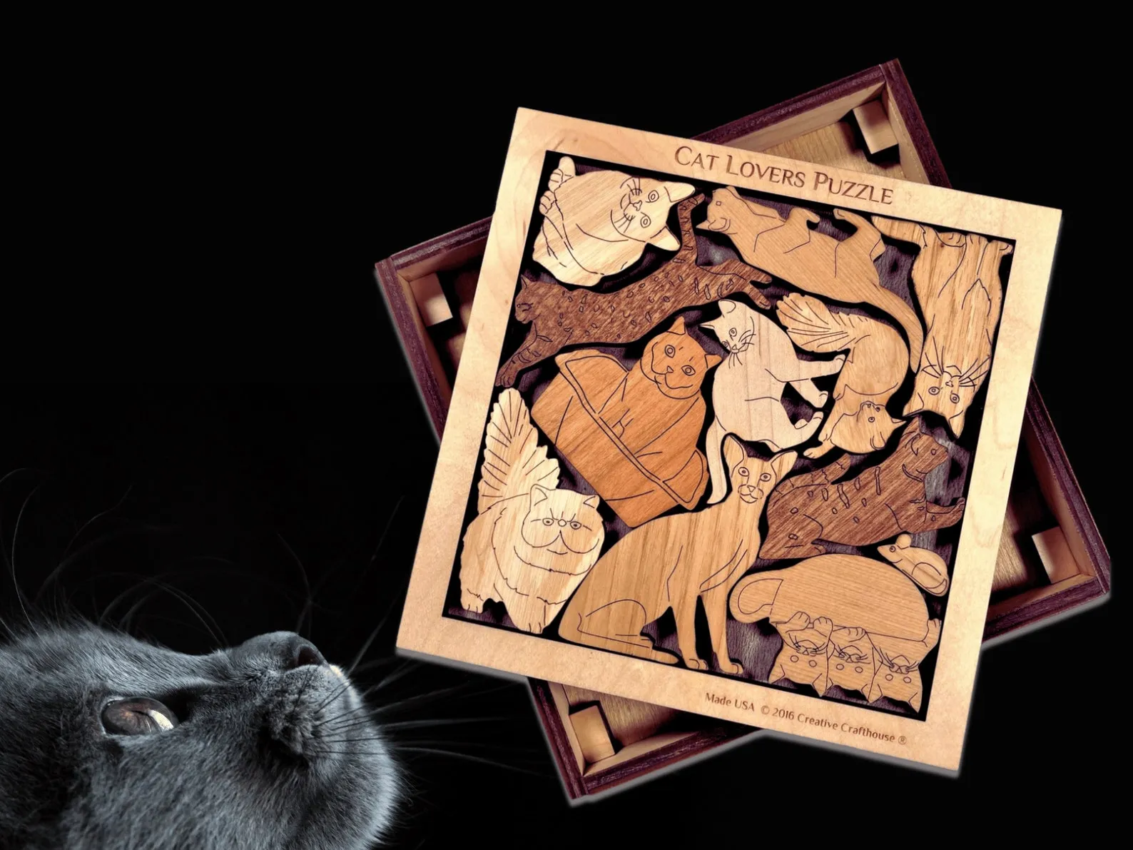 Animals of Alaska Wood Puzzle - artistic and challenging - can be personalized - Image 3