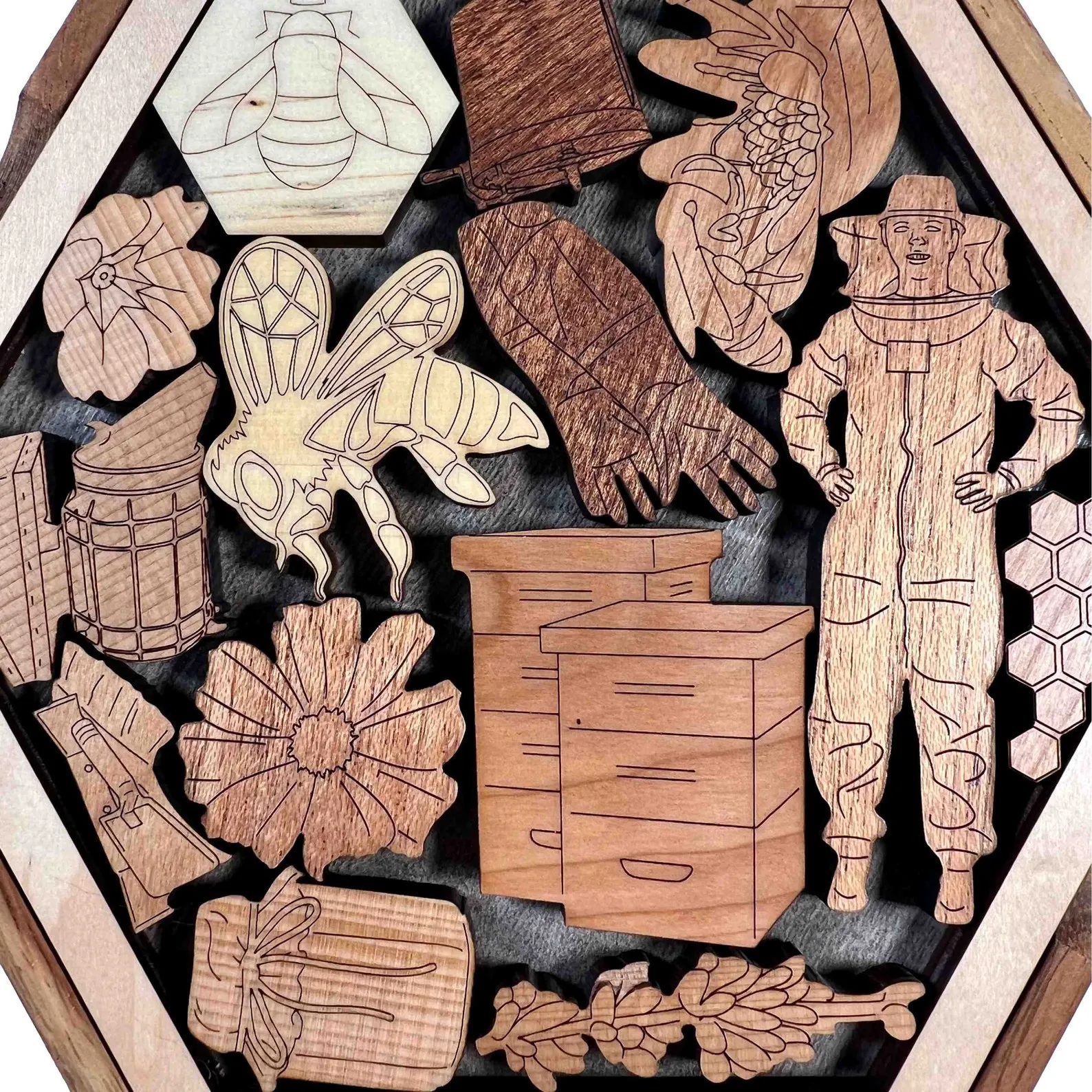 Honey Bee Puzzle ? Help the Hive Thrive - 14 Piece Wood Brain Teaser - Personalize with Laser Engraved Name to Create a Memorable Gift - Image 6