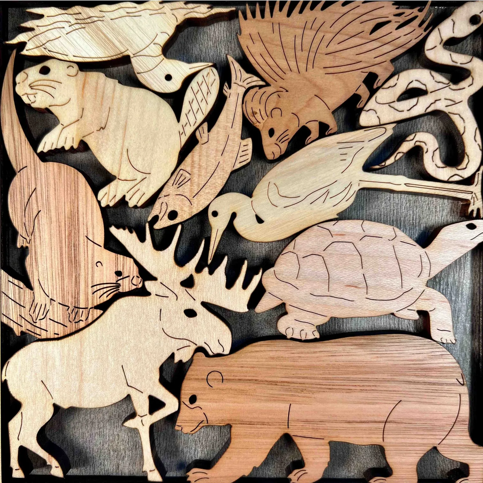 Adirondack Animals Wood Puzzle: Forever Wild Picture Frame - Image 5