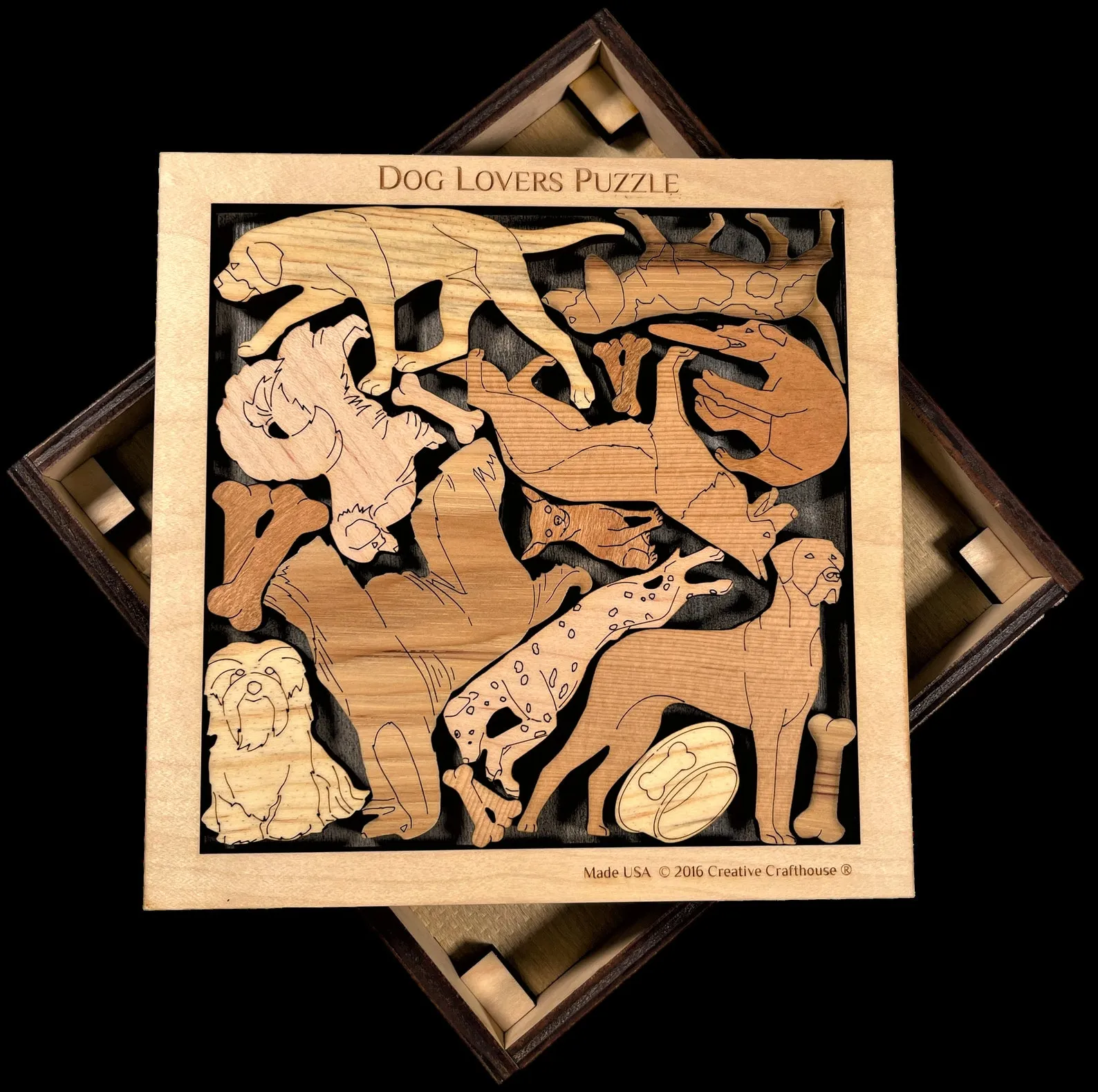 Personalized Gift for Dog Lovers - Customize With Laser Engraved Name and Message - Dog Lovers Puzzle - Gift for Women - Gift for Dog Mom