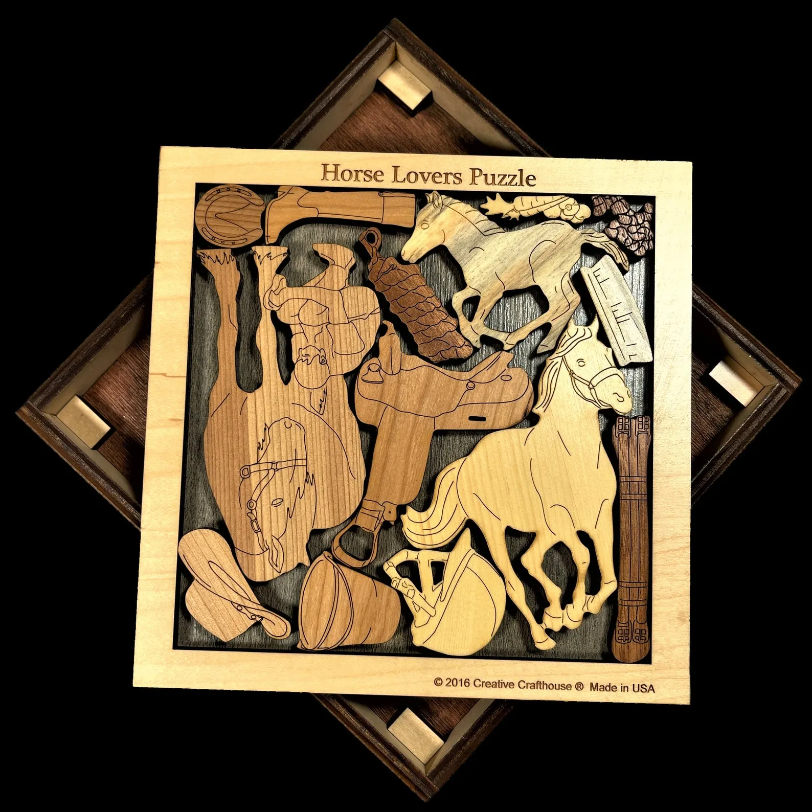 Horse Lovers Puzzle - The Equestrian Challenge Brain Teaser - artistic and challenging - can be personalized