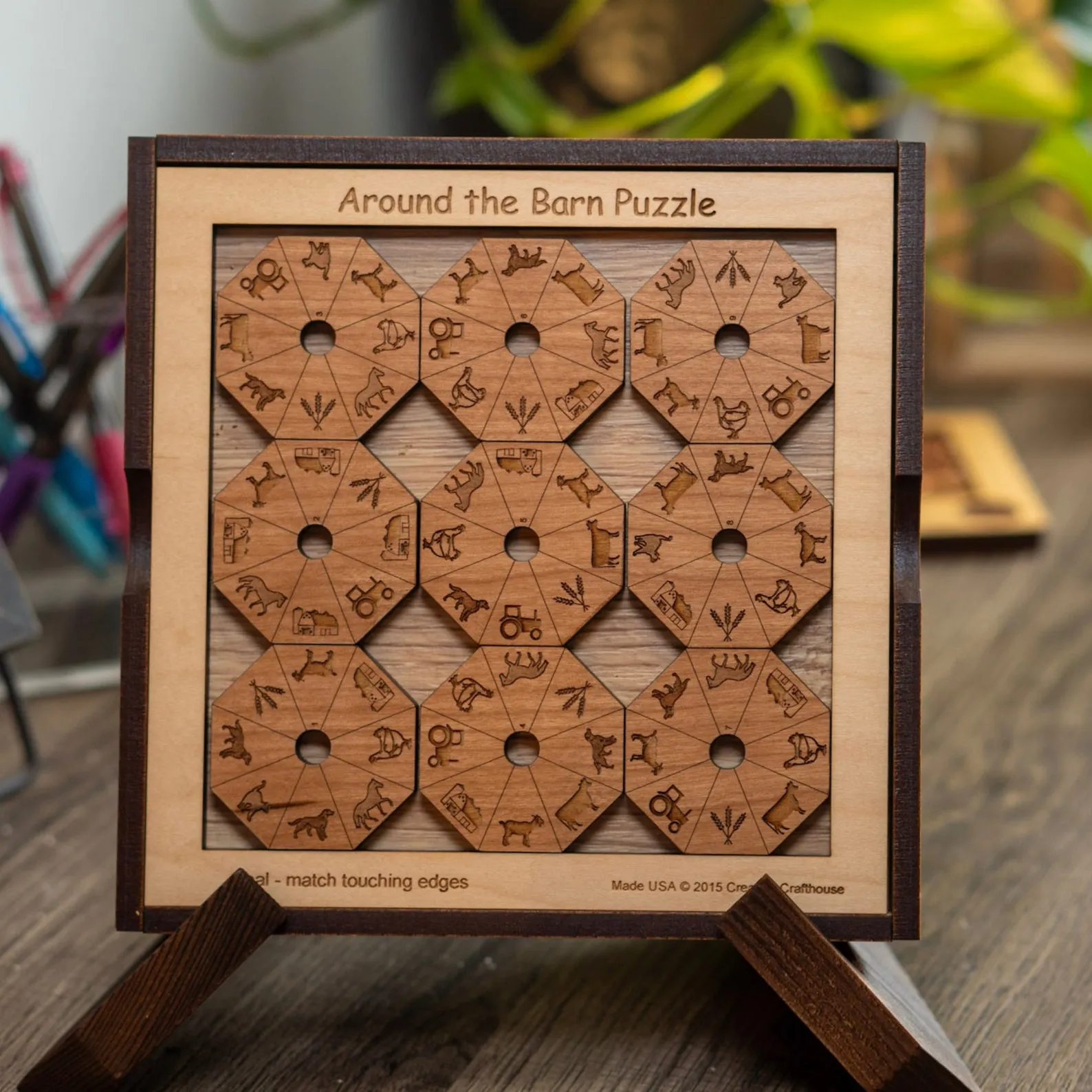 Around the Barn - Edge Matching Puzzle - Wood Puzzle - Brain Teaser