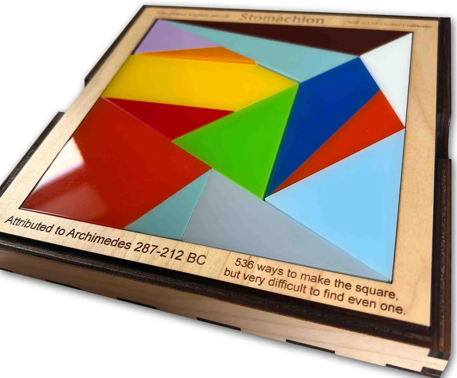 Stomachion Puzzle, Archimedes Puzzle, Wood Brain Teaser, Ostomachion Puzzle, Personalized Worlds Oldest Puzzle, Logic Puzzle For Adults - Image 7