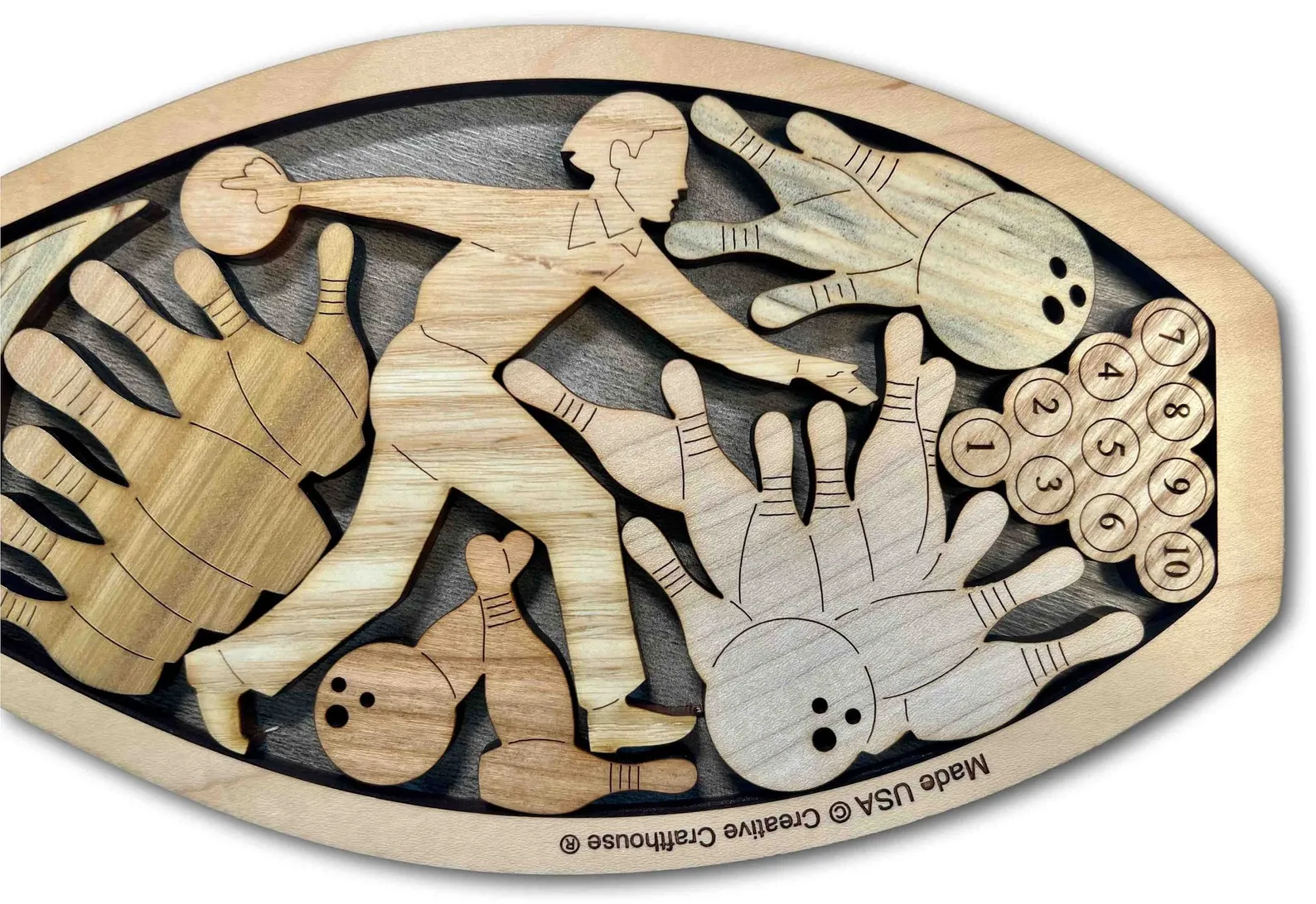 Bowling Pin Puzzle, Bowling Gifts For Men, Personalized Bowling Puzzle, Gift For Bowlers, Bowling Coach Gift, Bowling Awards, Brain Teaser - Image 2